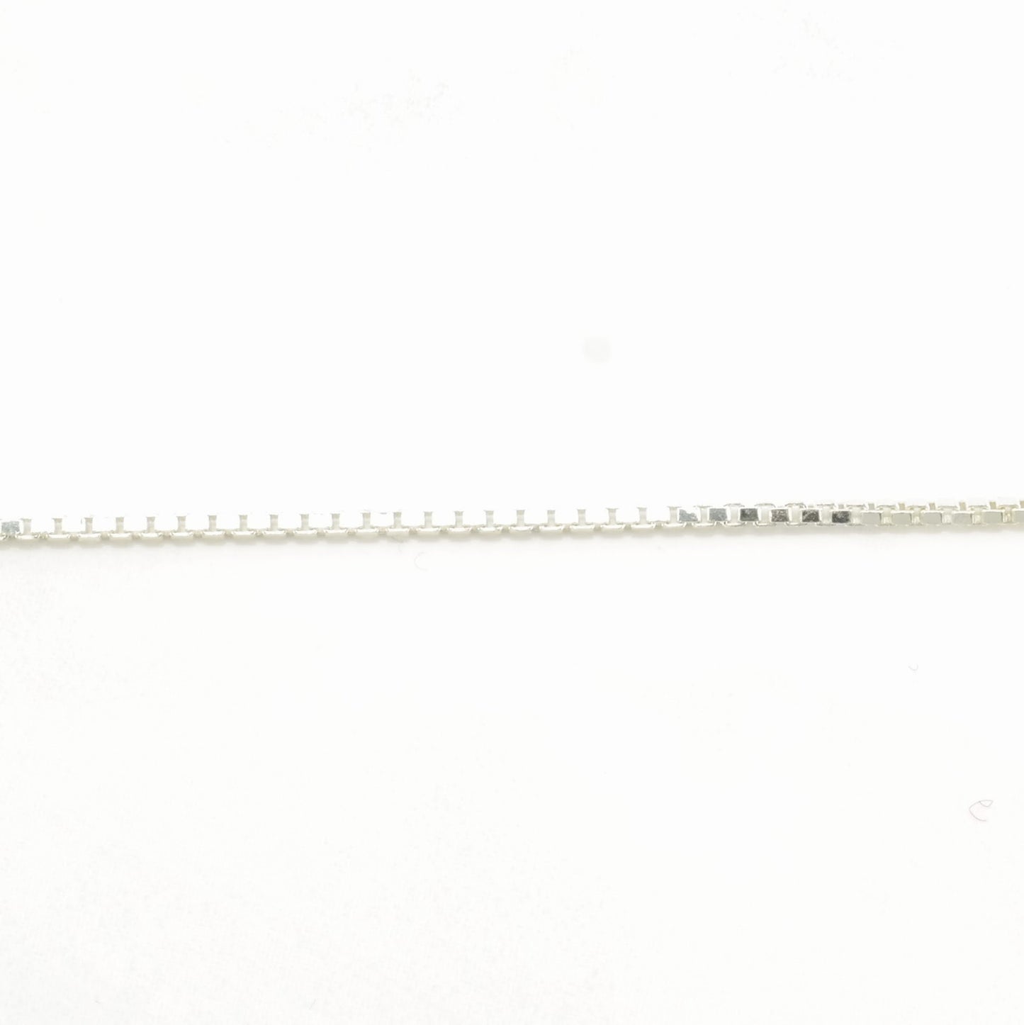 Vintage Italy Sterling Silver 1mm Link 24" Box Chain Necklace