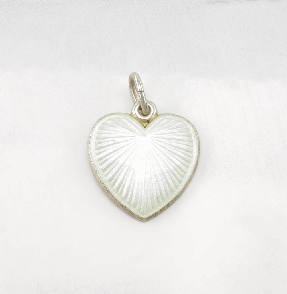Choice of Vintage Heart Pendant Enamel or WWII Sweetheart Sterling Silver