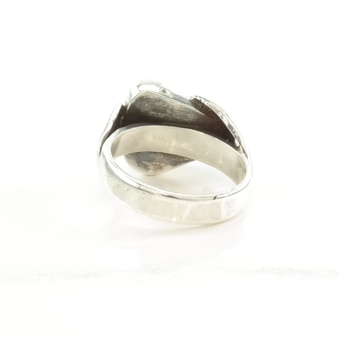 Vintage Native American Silver Ring Dinosaur Bone Sterling Brown Size 6 1/4