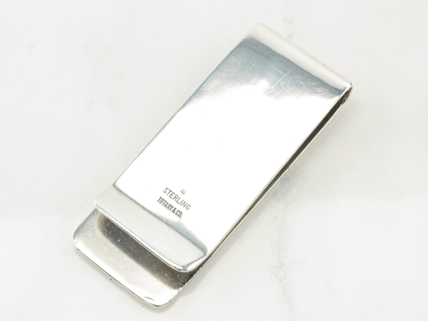 Vintage Tiffany & Co Money Clip On Engraving Sterling Silver Pendant