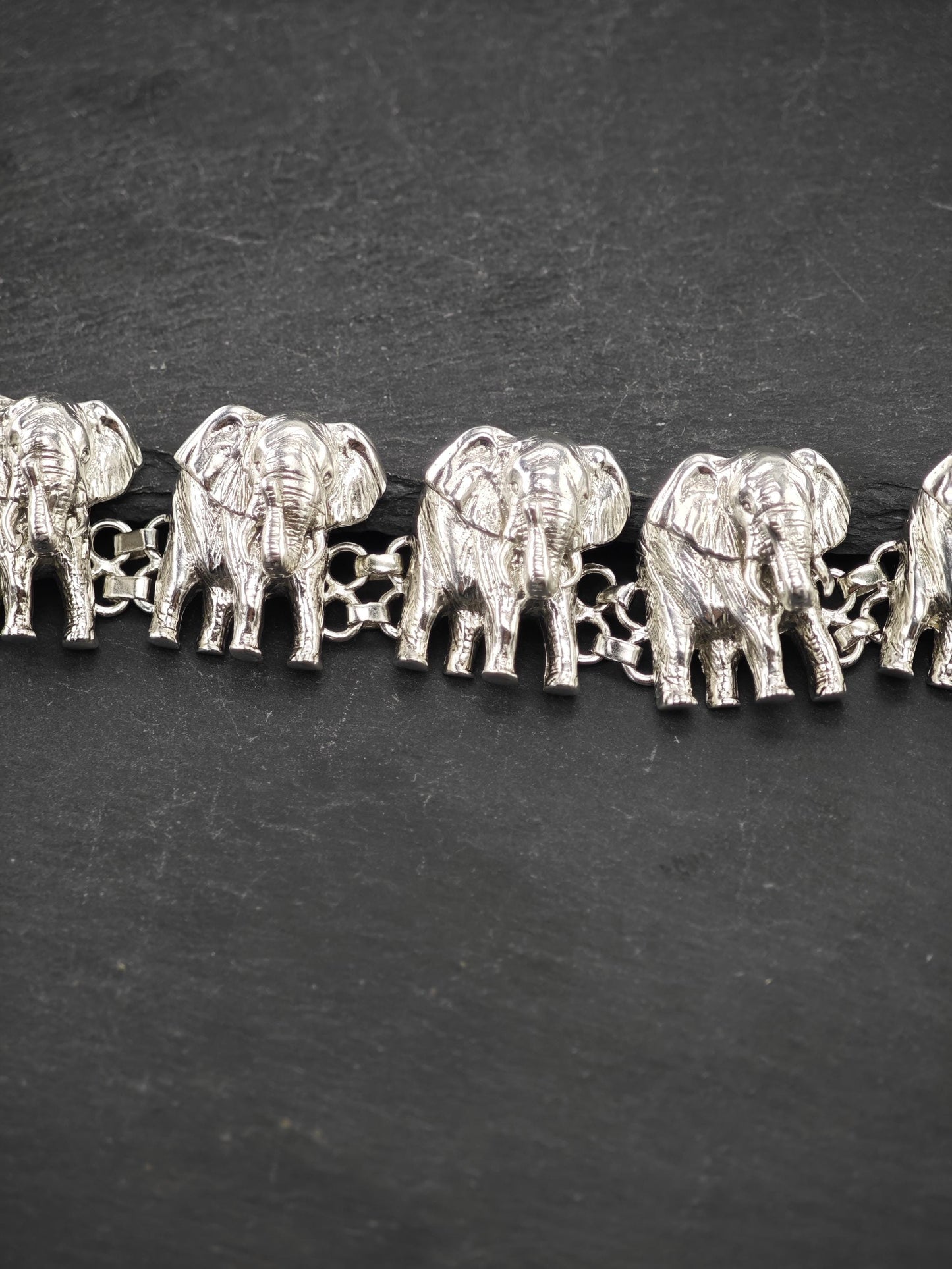 Carol Felley, Elephant Link Bracelet Sterling Silver