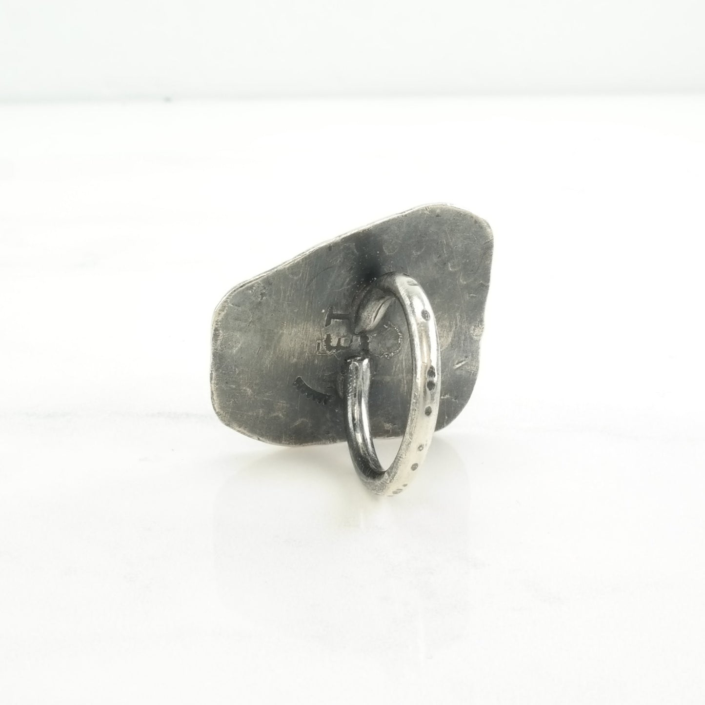 Vintage Southwest Silver Ring Turquoise Large Sterling Blue Size 5 1/2