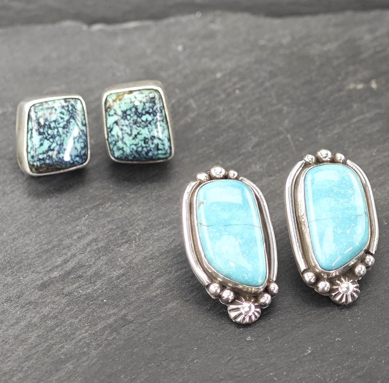 Choice of Vintage Native American Sterling Silver Stud Earrings