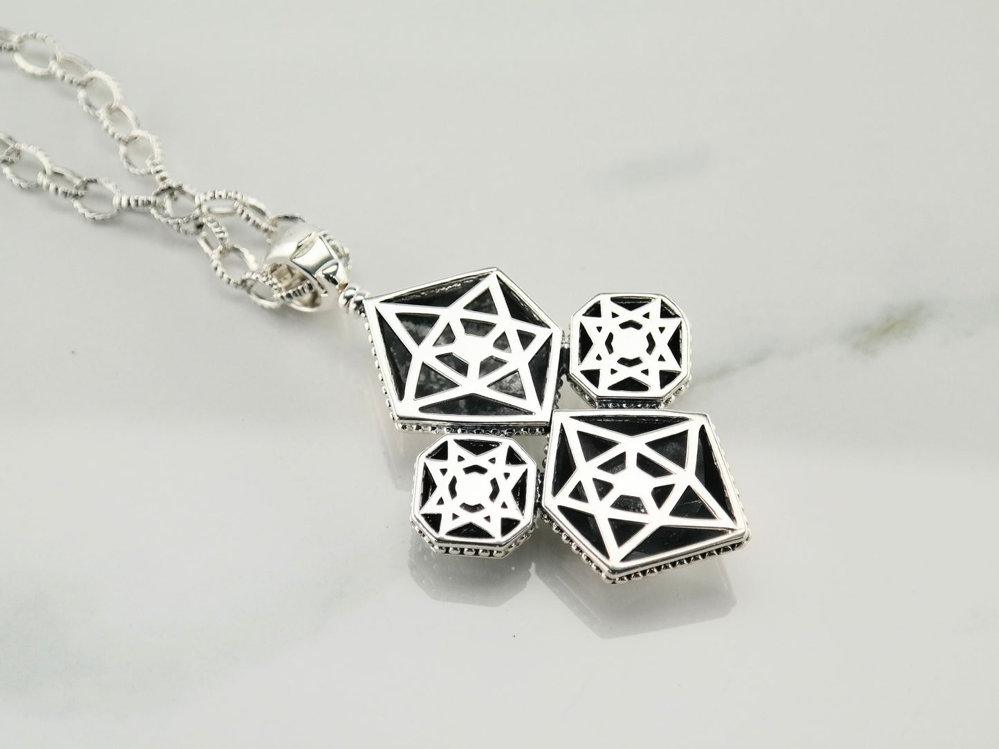 Lagos Abstract Cross Sterling Silver Necklace