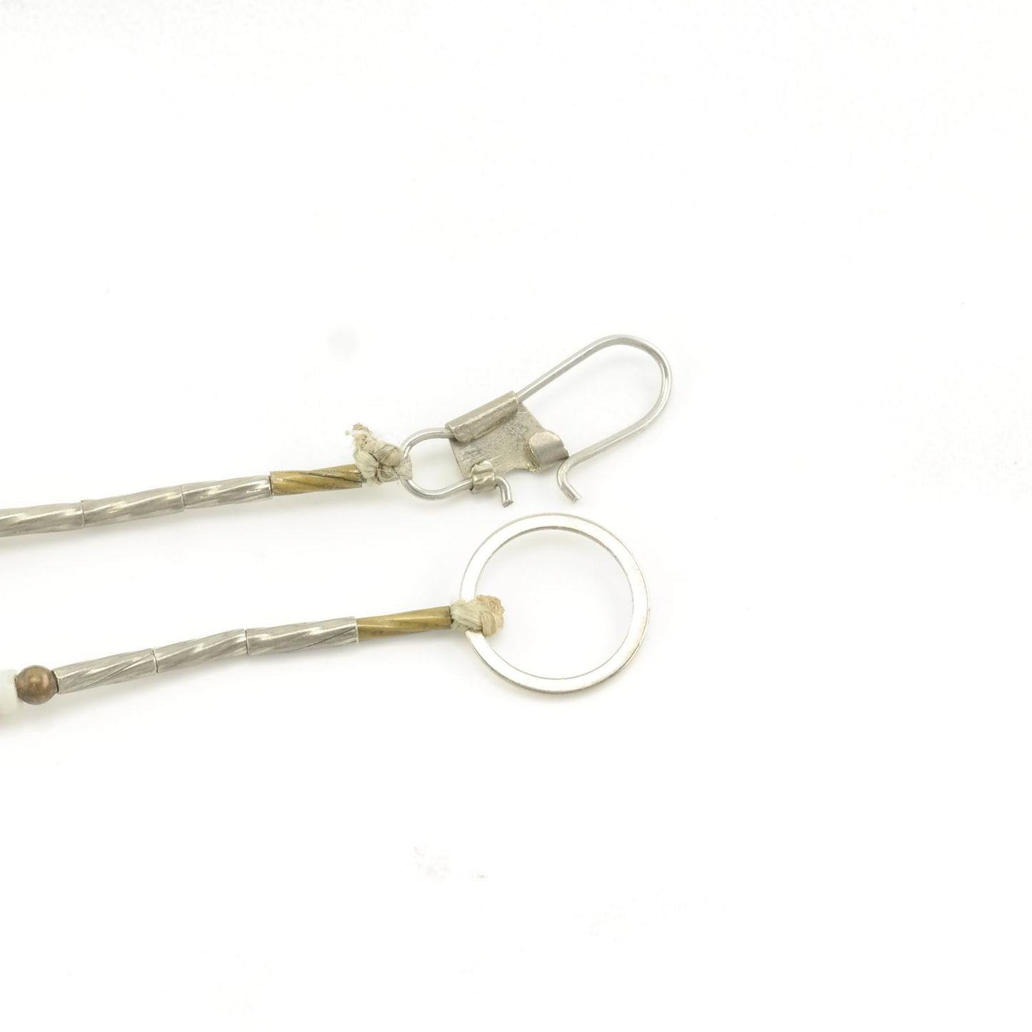 Native American Bird Inlay Necklace Sterling Silver Heishi Reversible