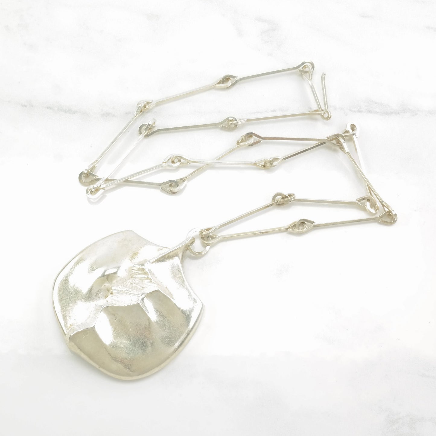 Vintage Modernist Sterling Silver Swedish, Abstract, Modernist Necklace
