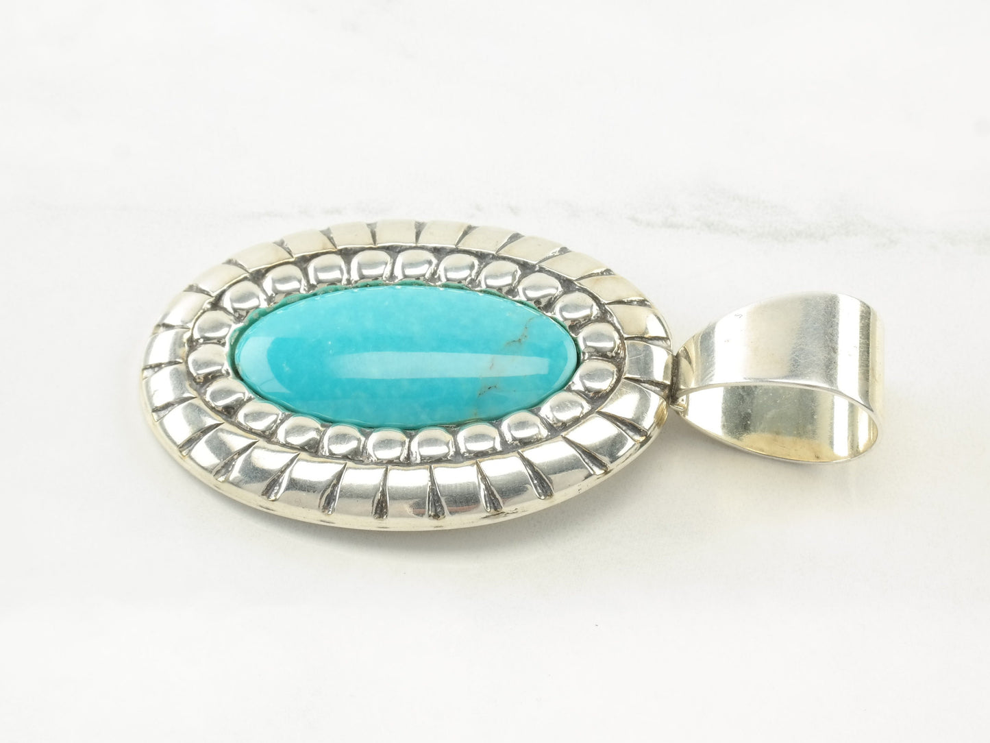 Vintage Turquoise Sterling Silver Pendant by Carolyn Pollack Relios