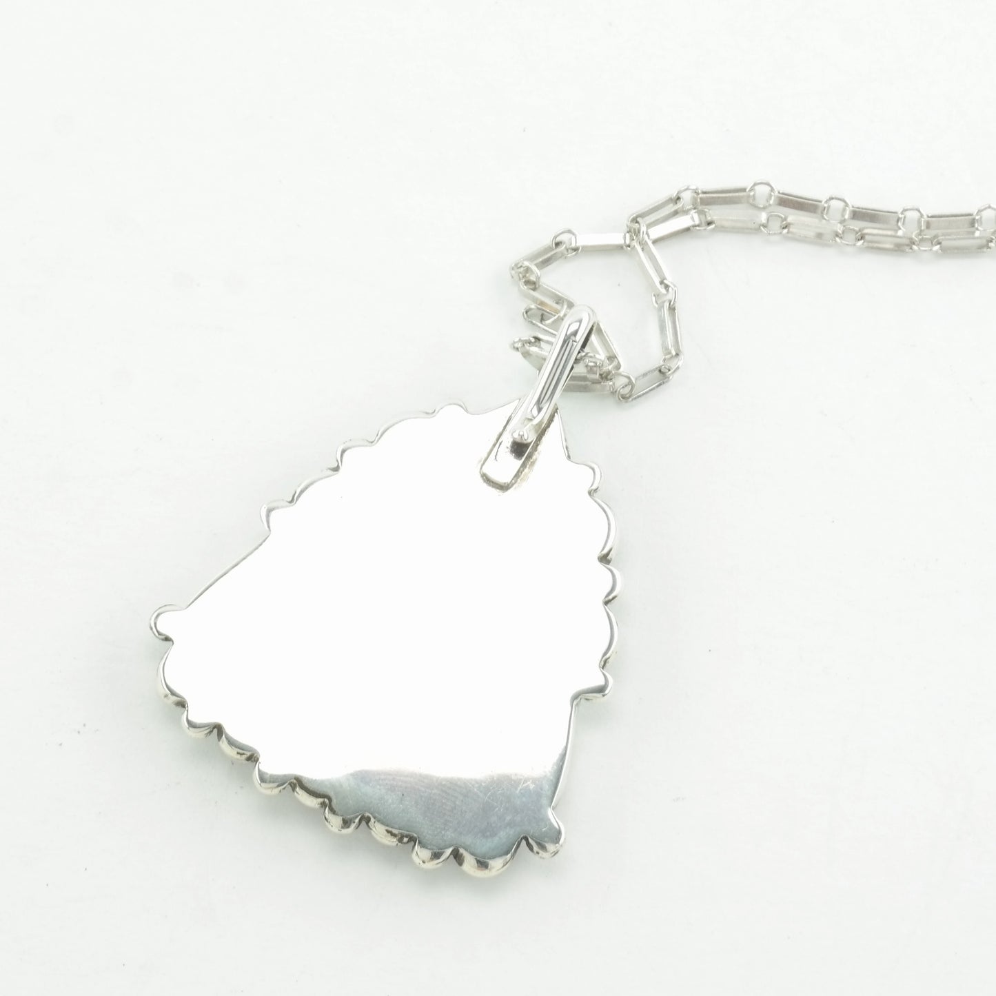 Royston Turquoise Pendant Necklace Southwest Sterling Silver Triangle