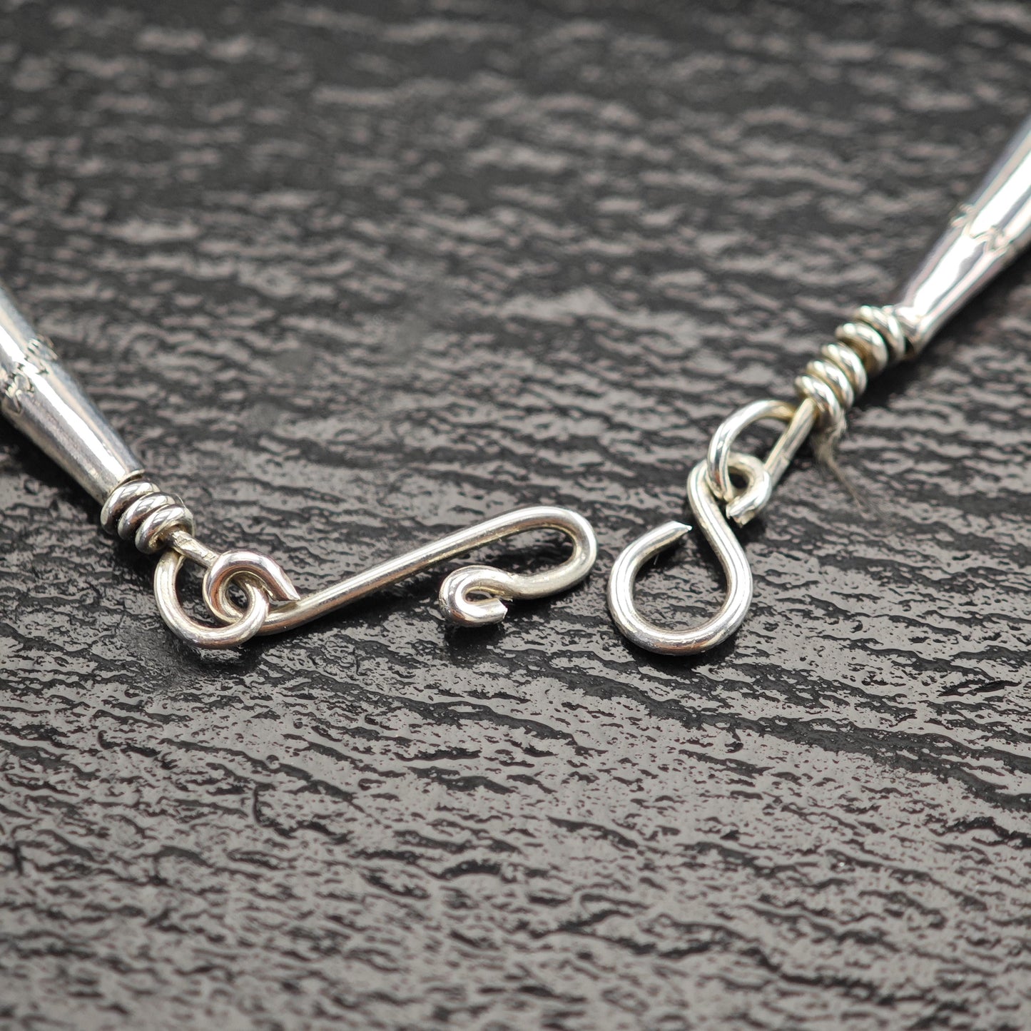 Vintage Liquid Silver 10 Strand, 26 Inch Necklace Sterling Silver