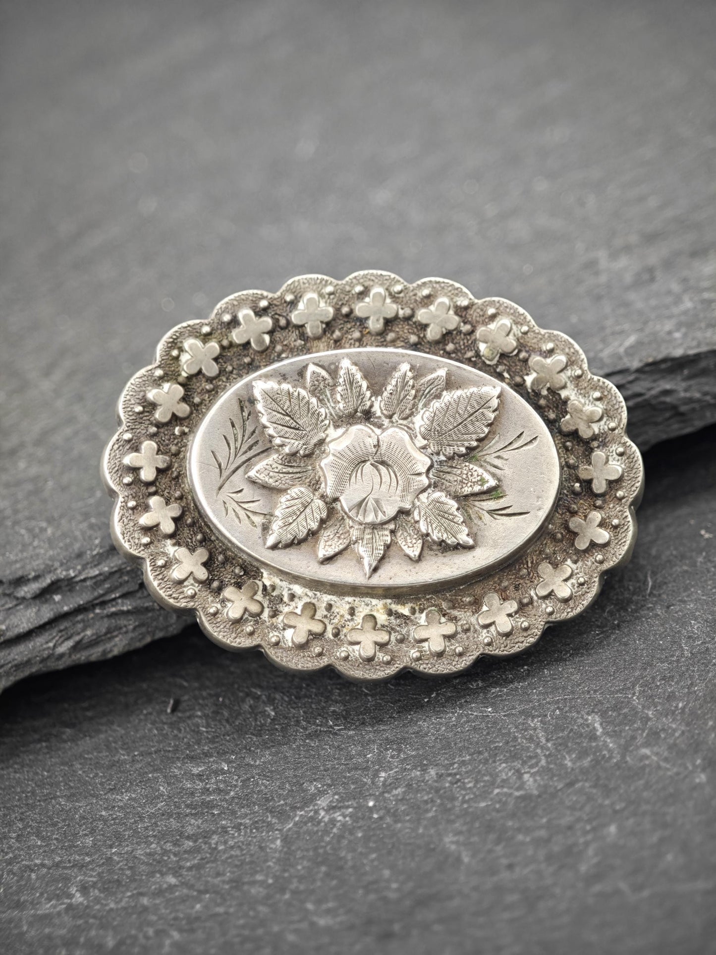 Vintage Victorian, English Brooch Sterling Silver
