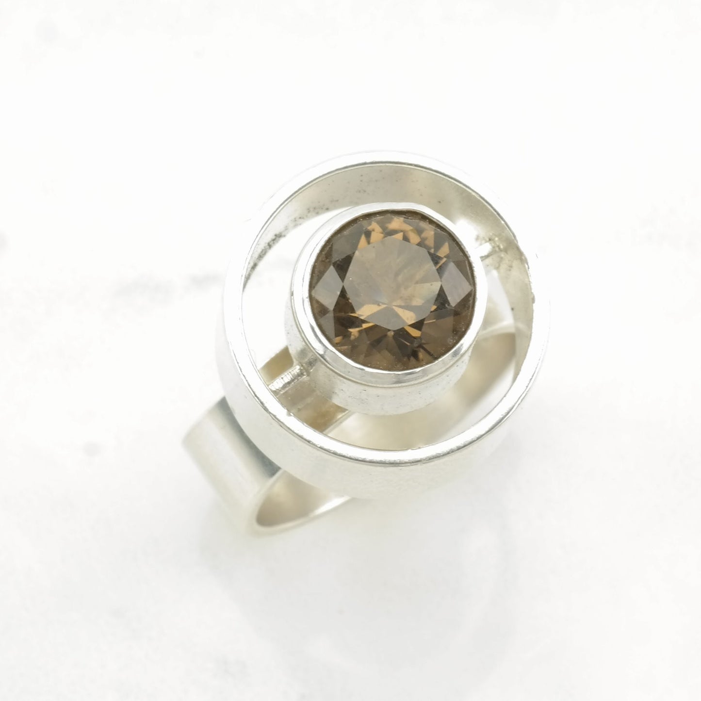 Smoky Quartz Sterling Silver Jewelry Set From Denmark