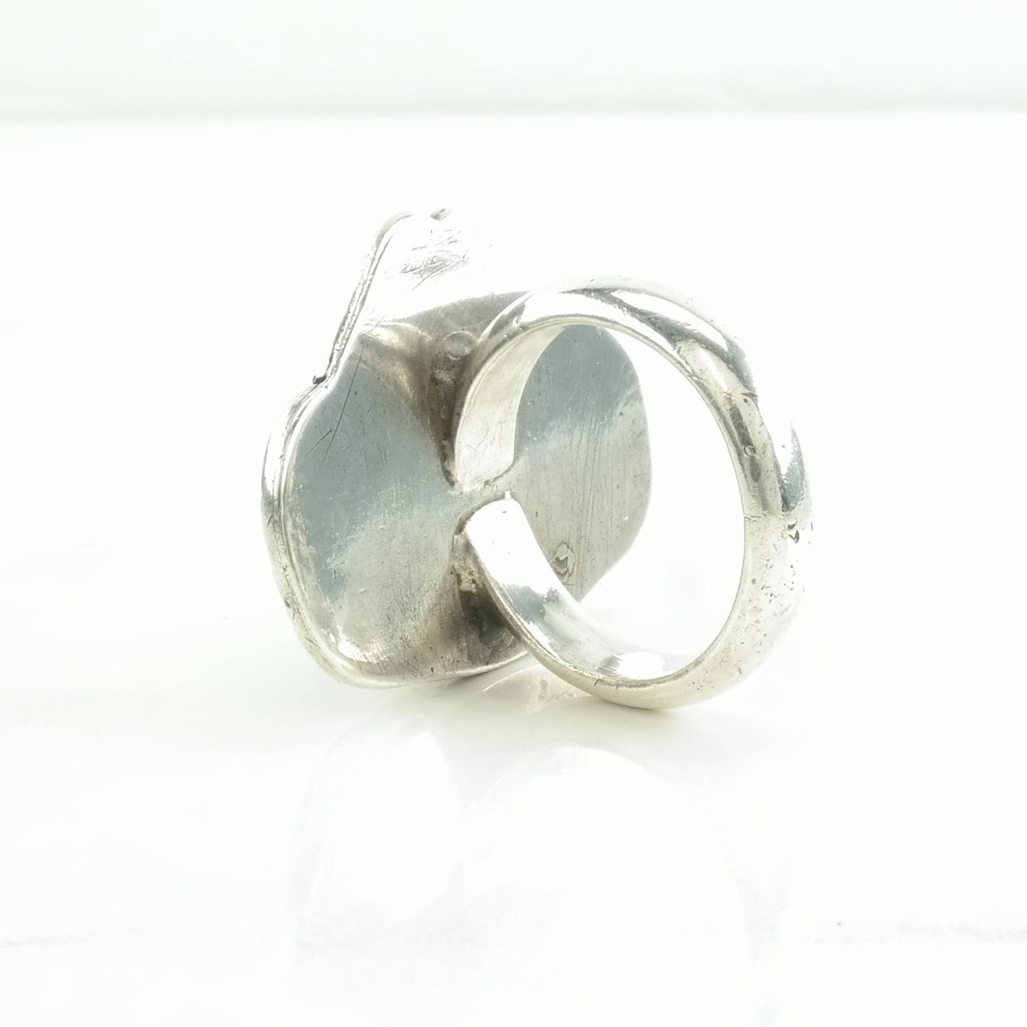 Vintage Southwest Silver Ring Turquoise Large Sterling Blue Size 8 1/2