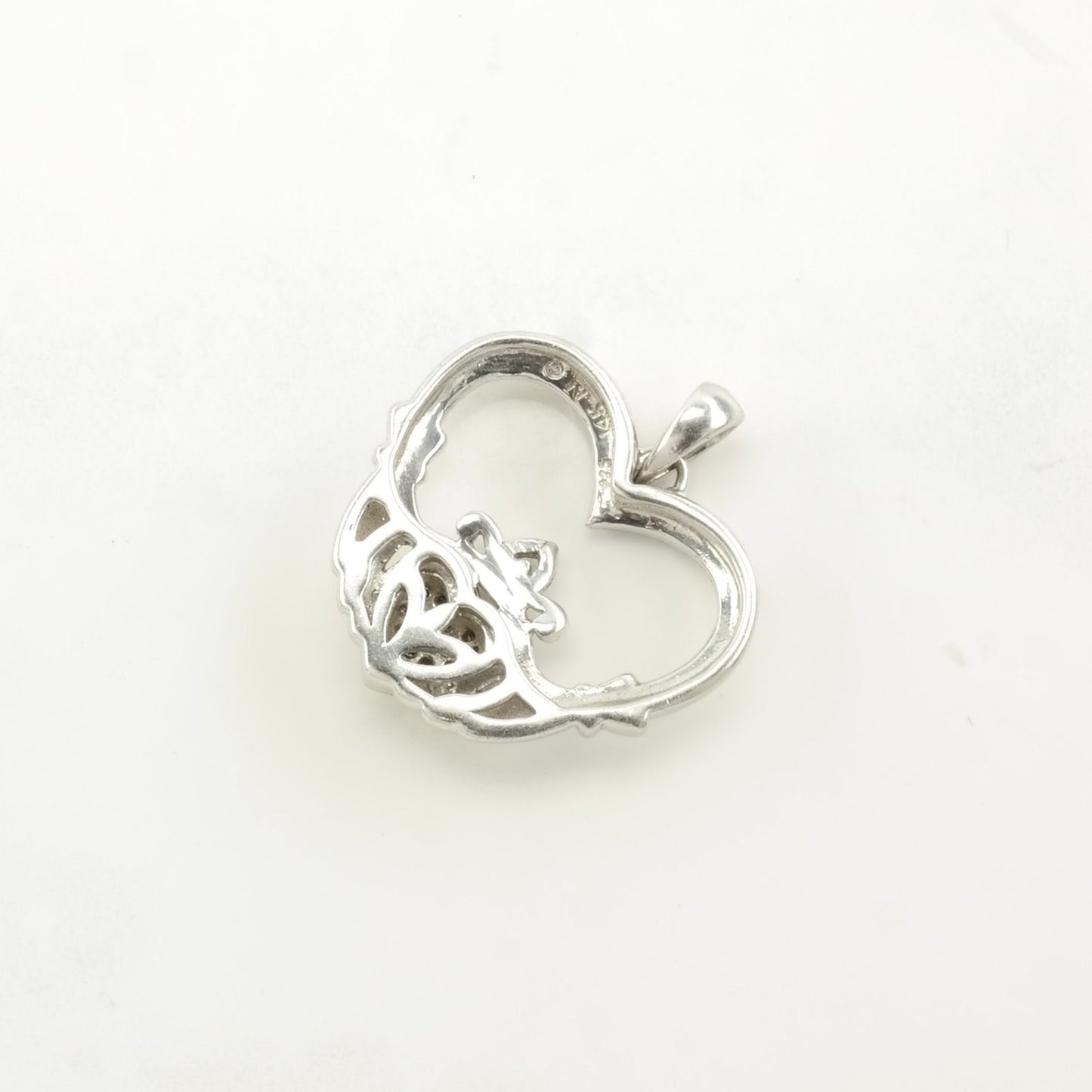Vintage Alwand Vahan Diamond Claddagh,14K gold accents Sterling Silver Pendant