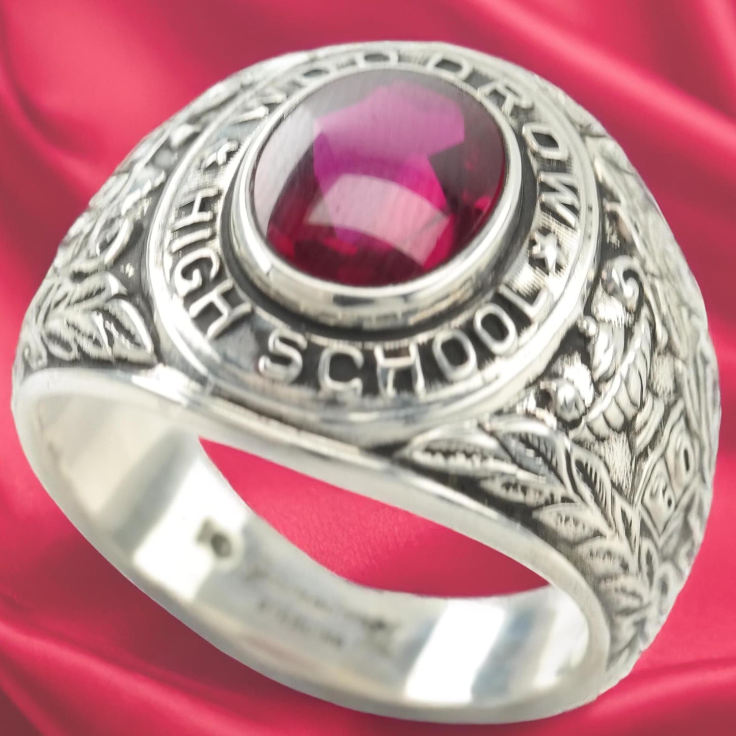 1960 Woodrow Highschool Sterling Silver Ring Size 9 1/4