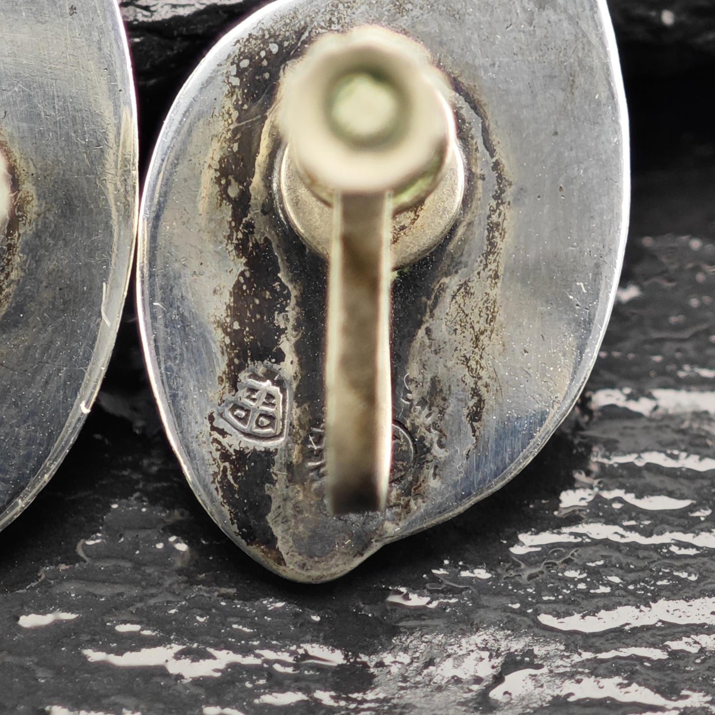 Abstract Taxco Screw Back Sterling Silver Earrings ER3186