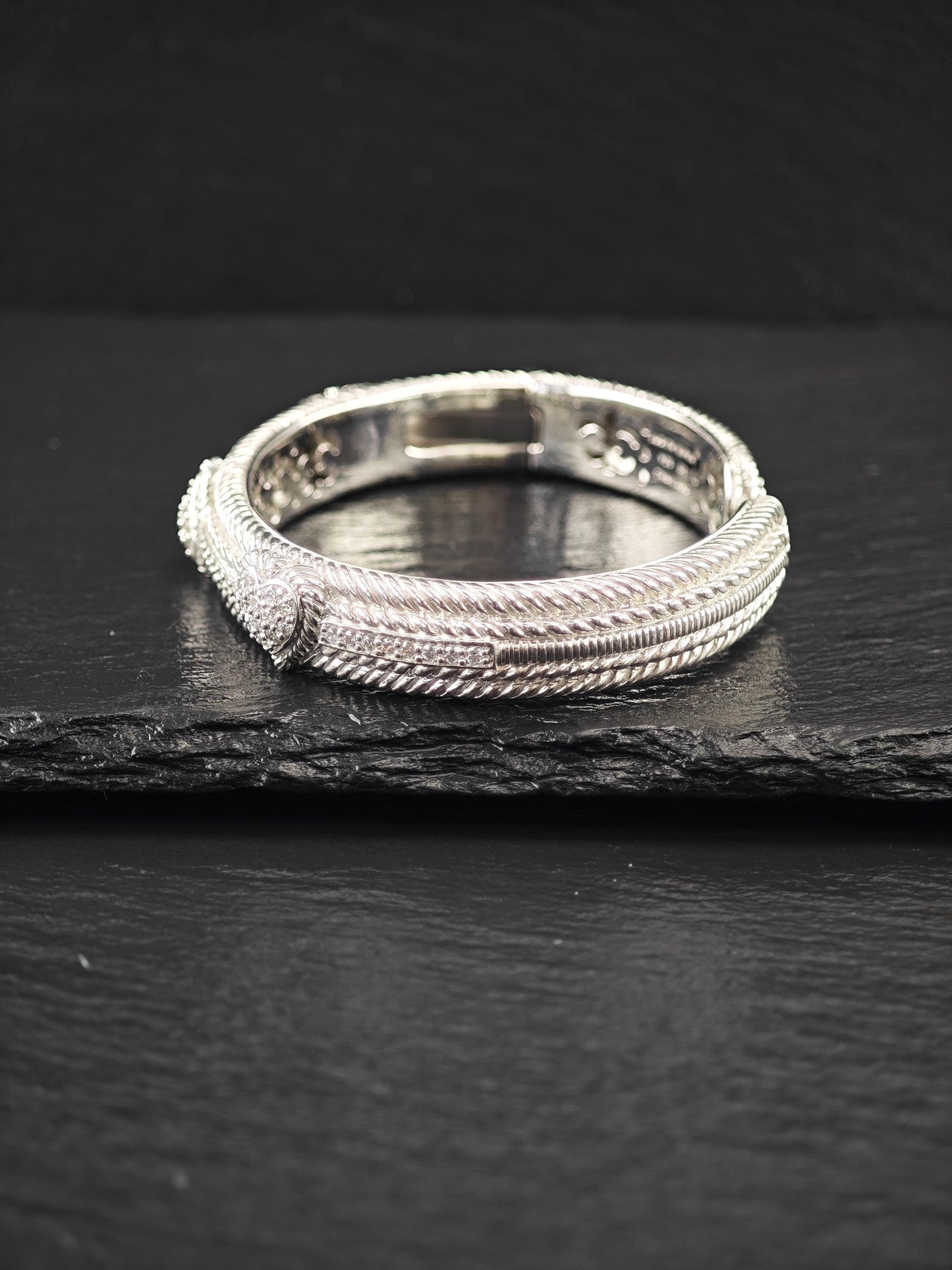 Vintage Judith Ripka, DQCZ Bracelet Sterling Silver