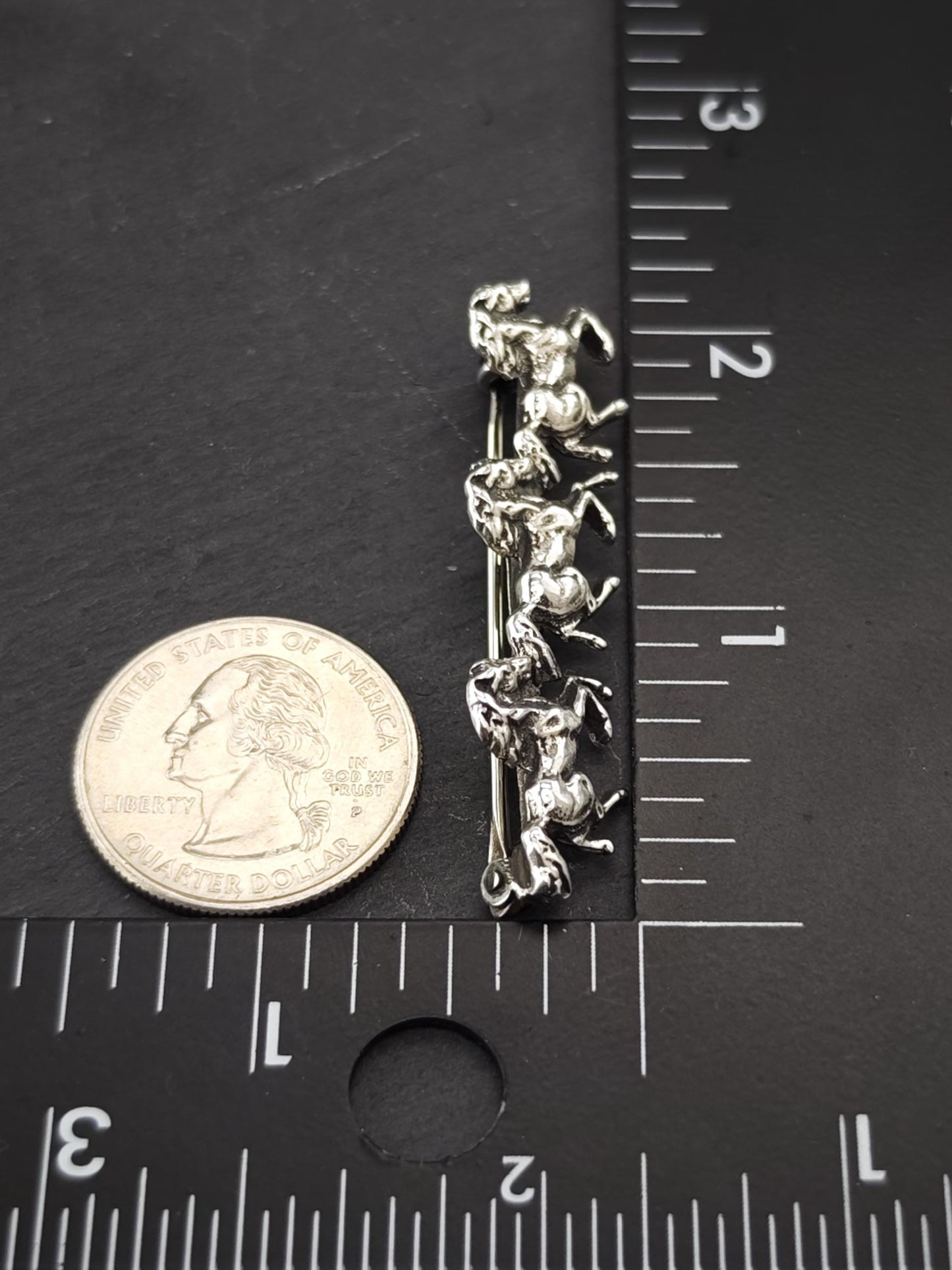 Cini, Horses Sterling Silver Brooch