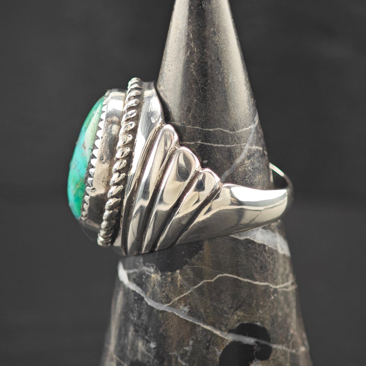 Large Turquoise Ring Sterling Silver Native American