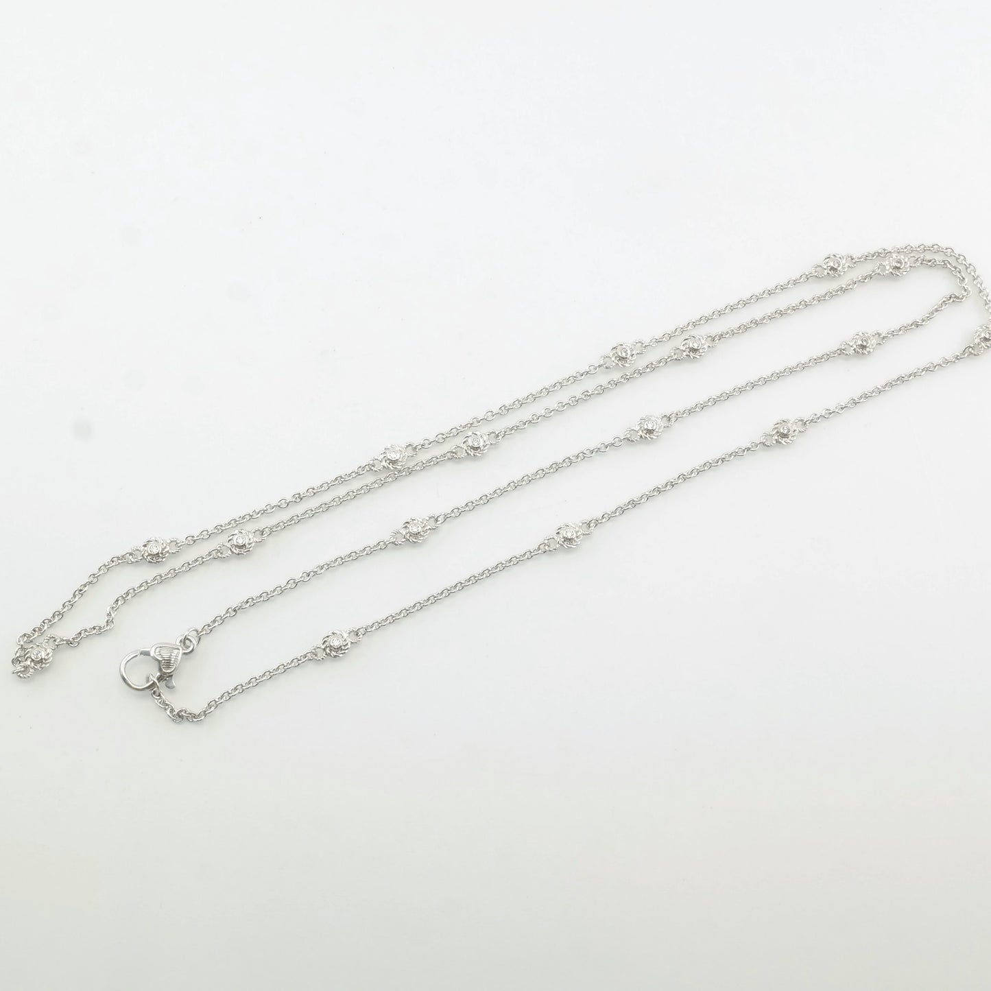 Vintage Judith Ripka Sterling Silver CZ Reversible Necklace