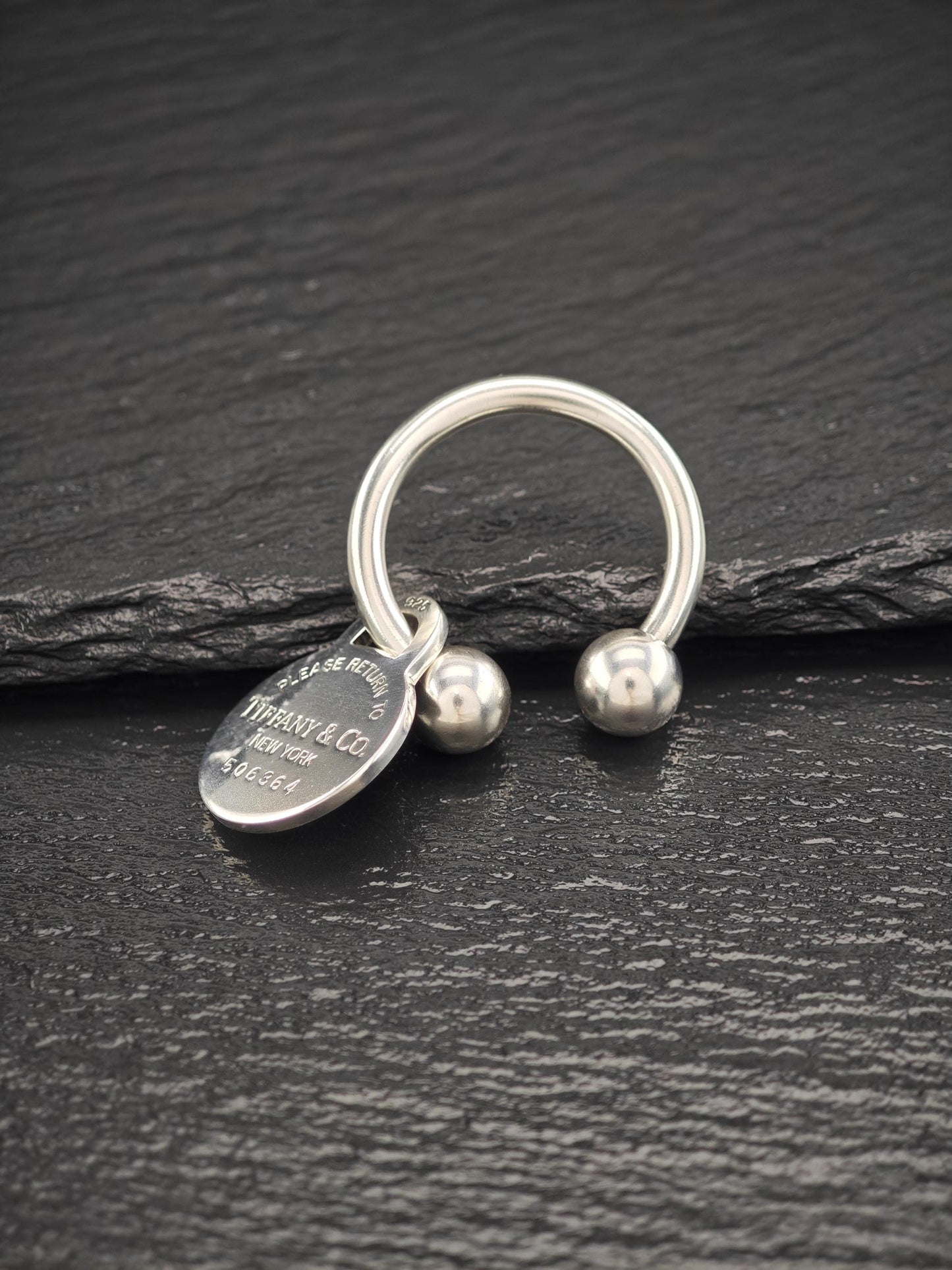 Vintage Bull Key Ring Tiffany & Co. Tag Unique Gift Sterling Silver