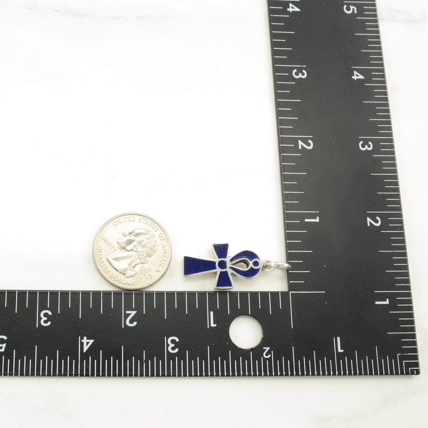 Egyptian Enamel Cross Sterling Silver Pendant P2114