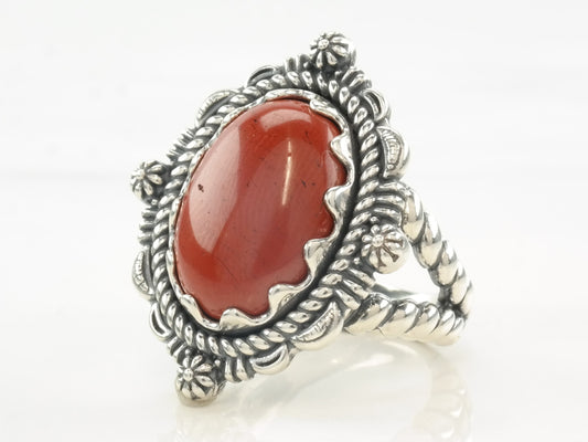 Vintage American West Ring Jasper Sterling Silver Size 9