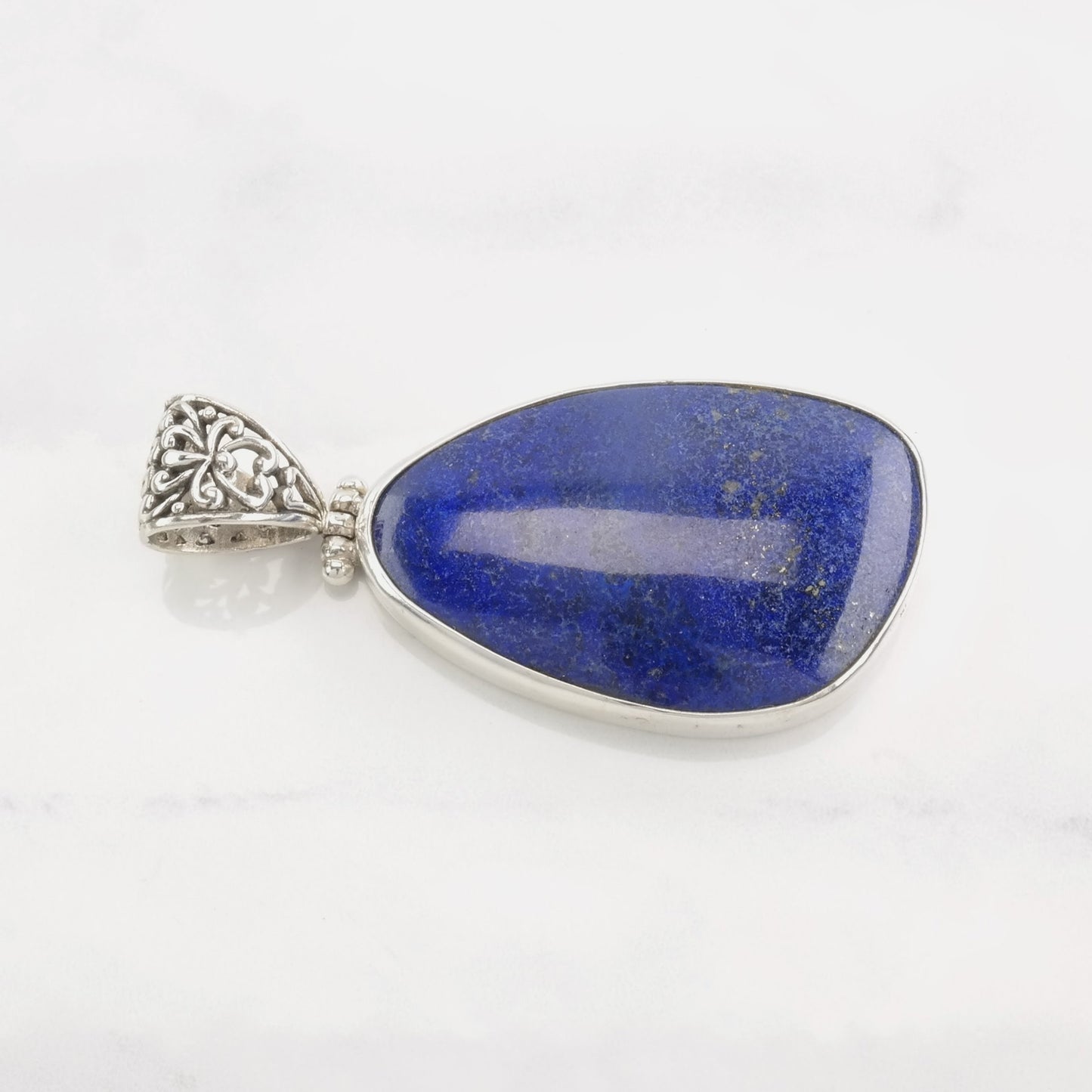 Vintage Lapis Lazuli Sterling Silver Pendant