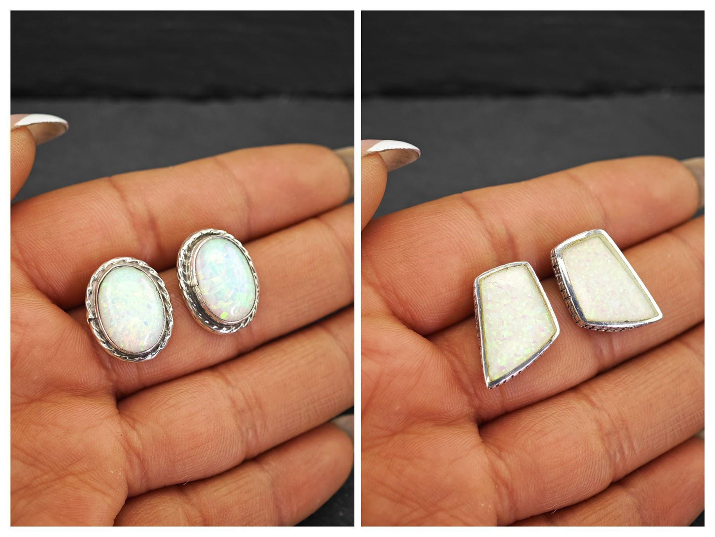 Choice of Vintage Sterling Silver Stud Earrings