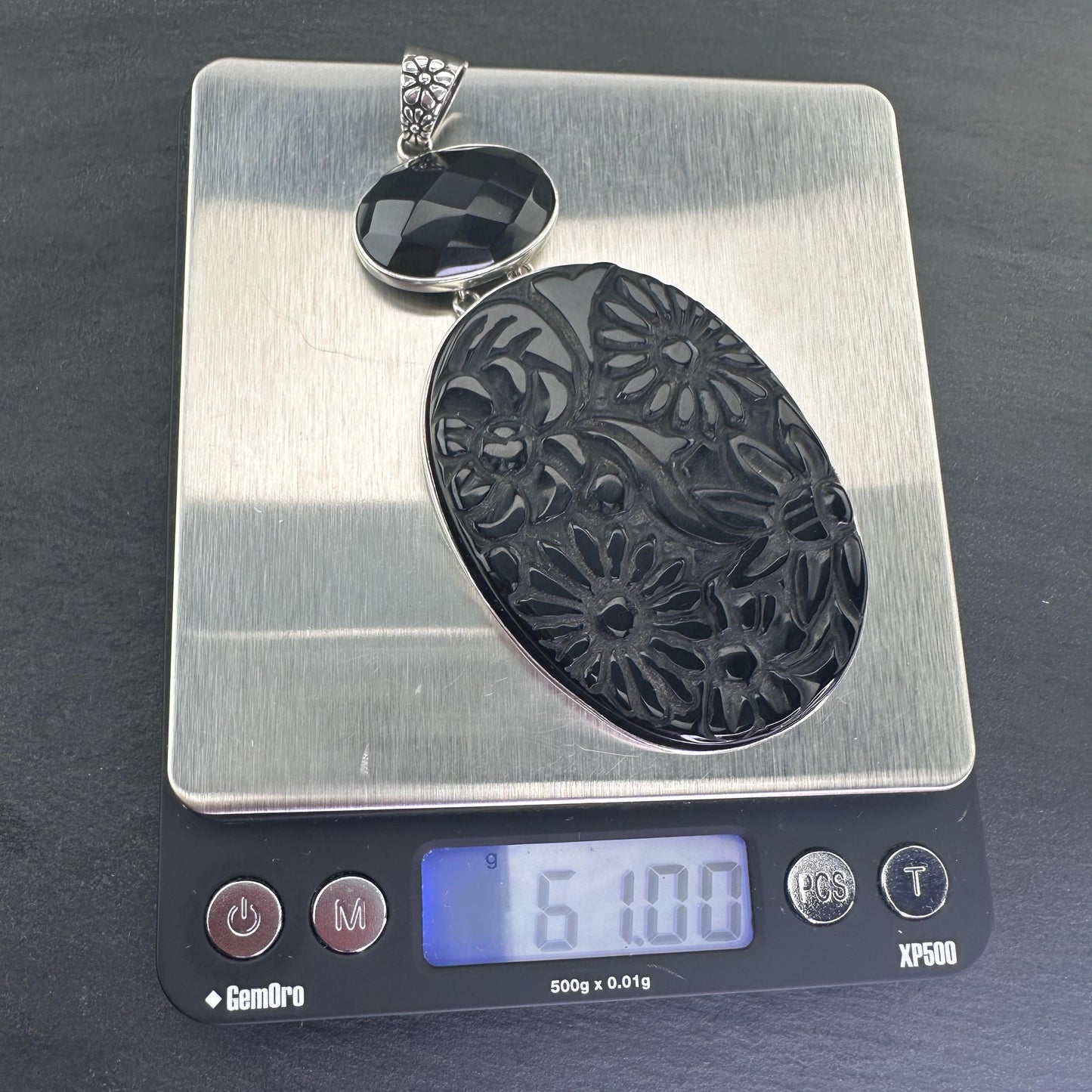 Vintage AKR Large Silver Pendant Sterling
