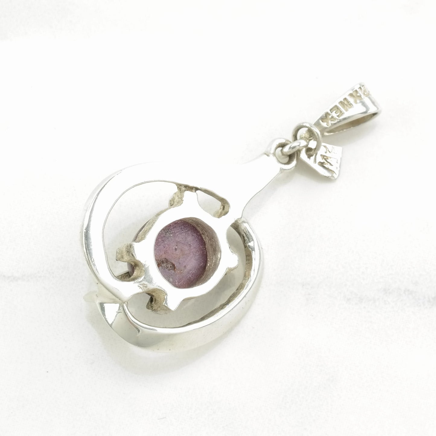 Vintage Taxco Star Sapphire Sterling Silver Pendant