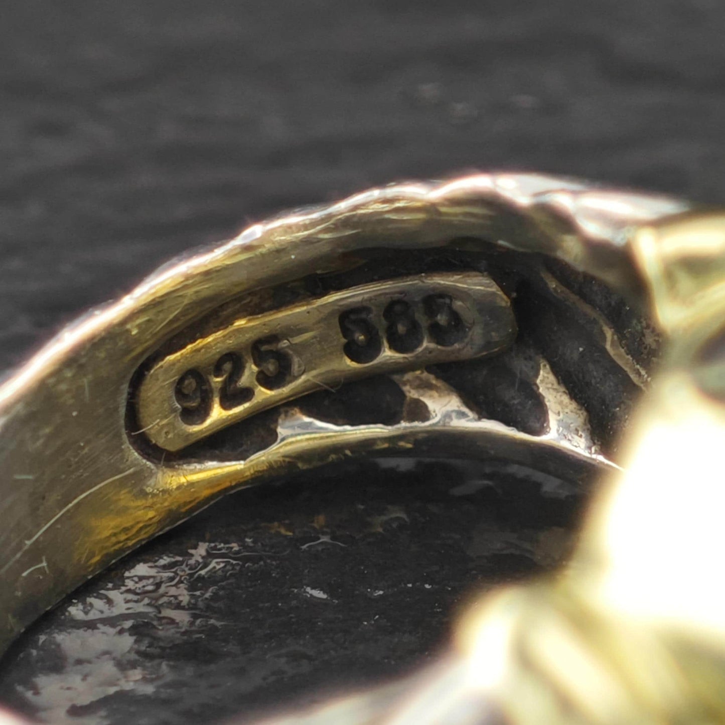 David Yurman Citrine Noblesse Ring, 14k Gold Accent, Sterling Silver