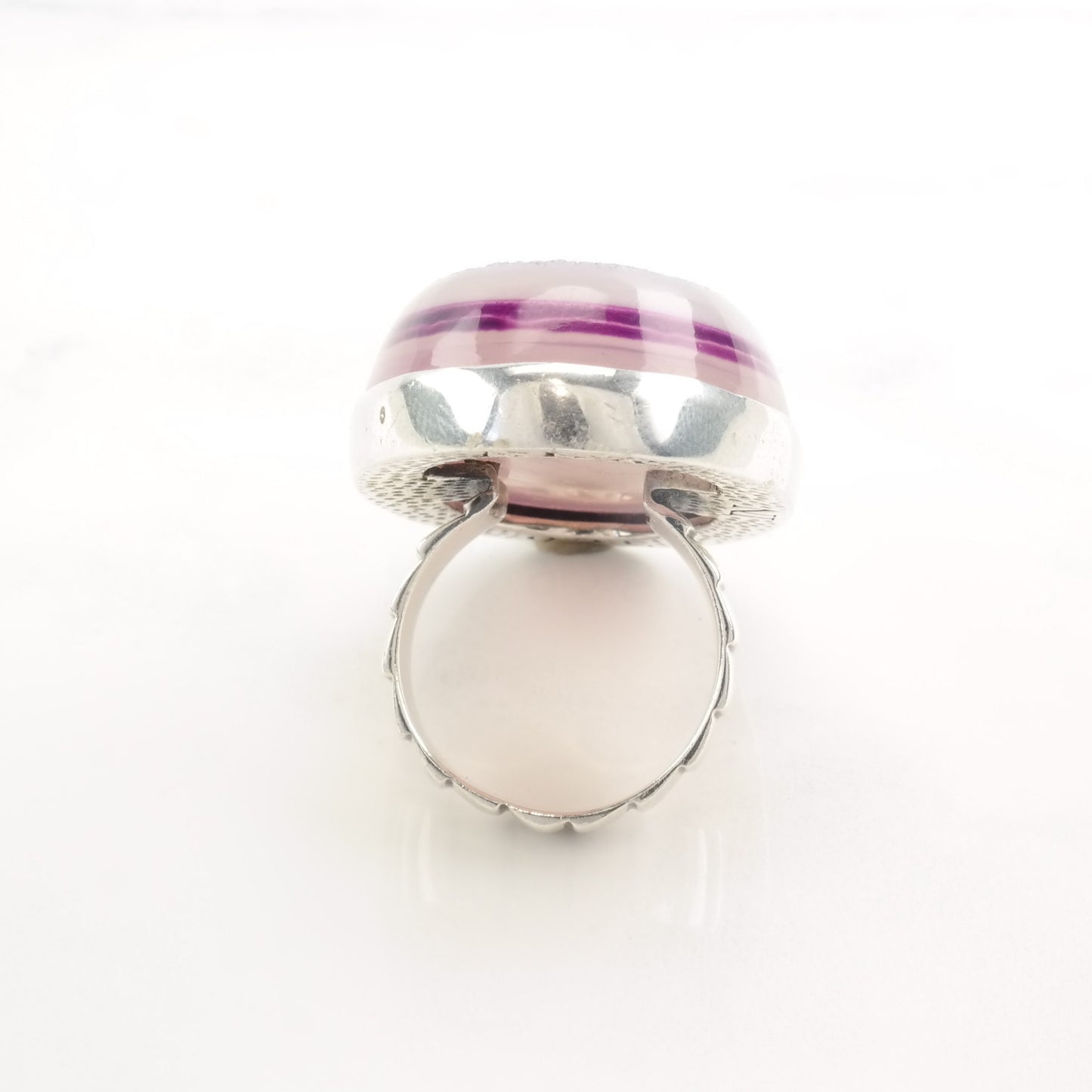 Vintage AKR Silver Ring Druzy Size 8