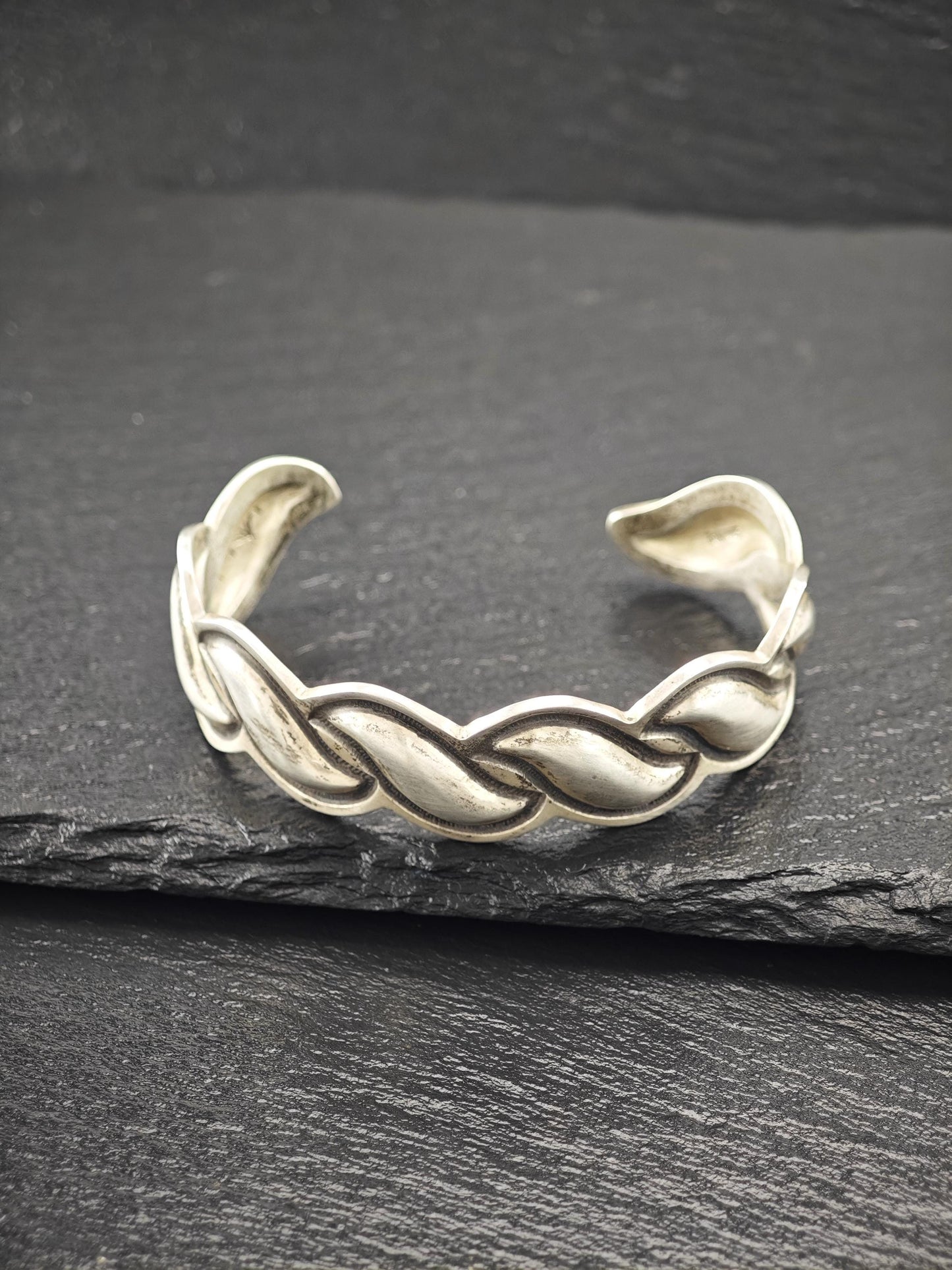 Vintage Native American Cuff Bracelet Sterling Silver