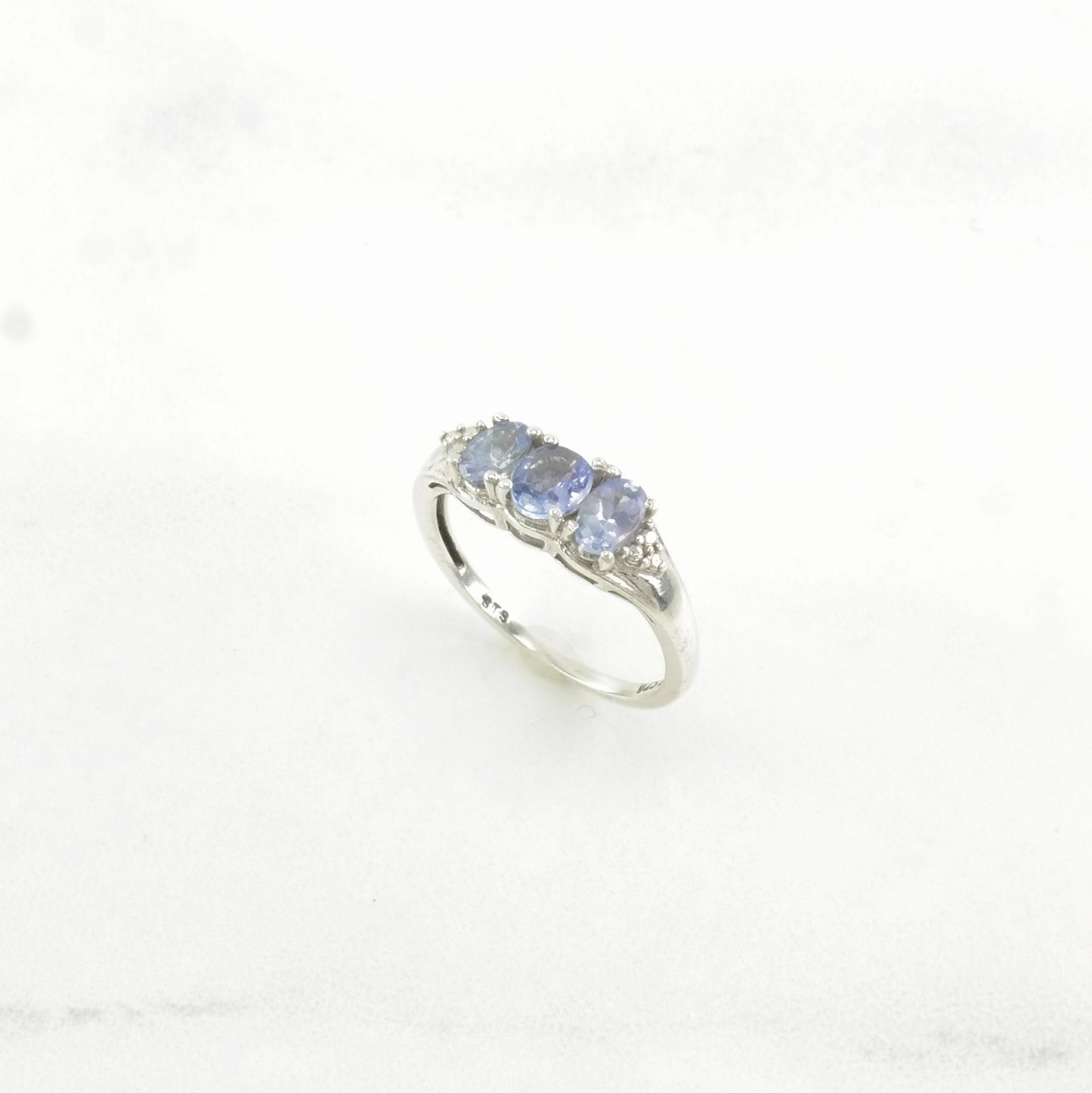 Vintage Sterling Silver Ring Tanzanite Lavender Size 5