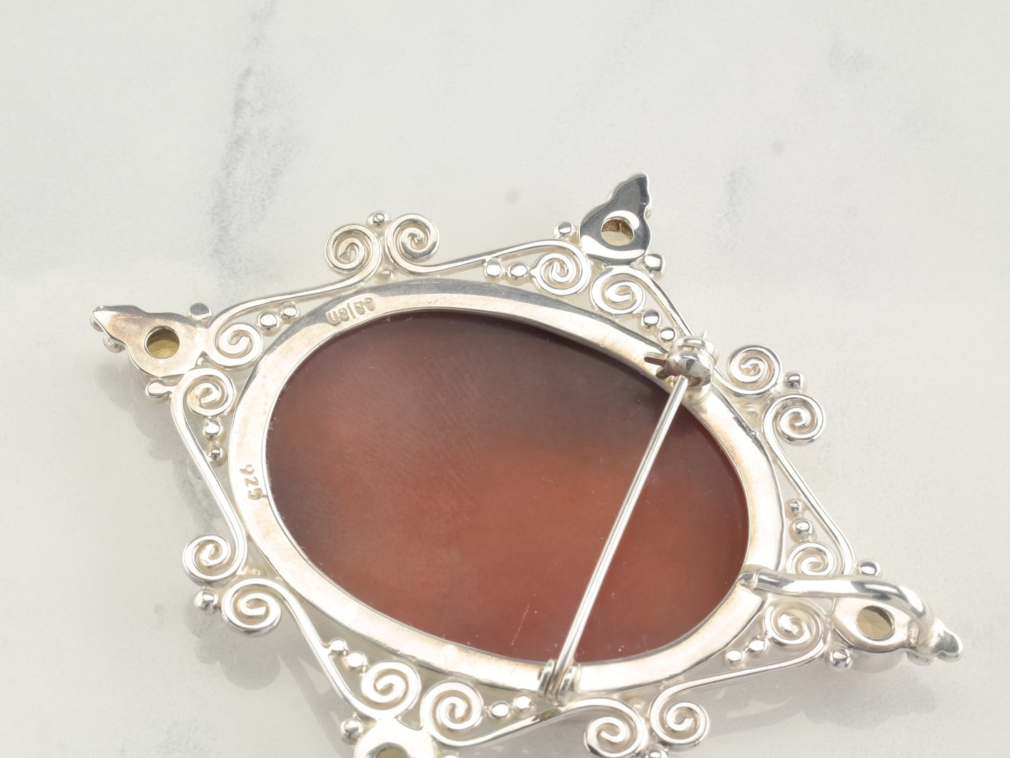 Sajen Agate Pendant Sterling Silver Brooch