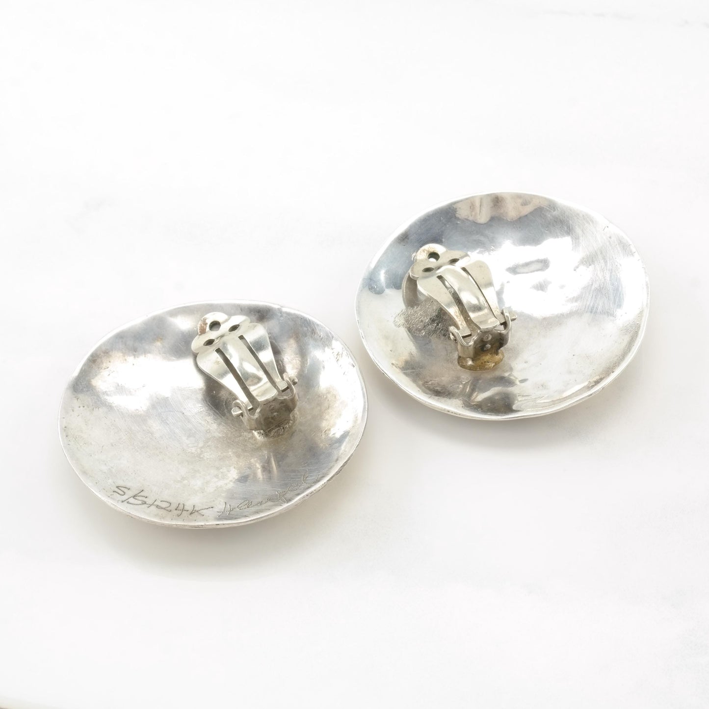 Vintage Studio Sterling Silver Clip On Earrings