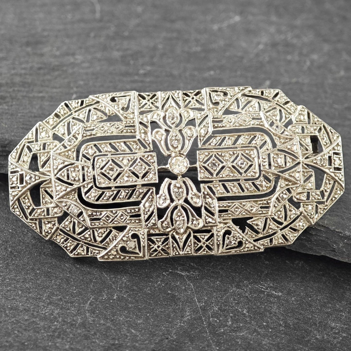 Vintage Art Deco Sterling Silver Brooch