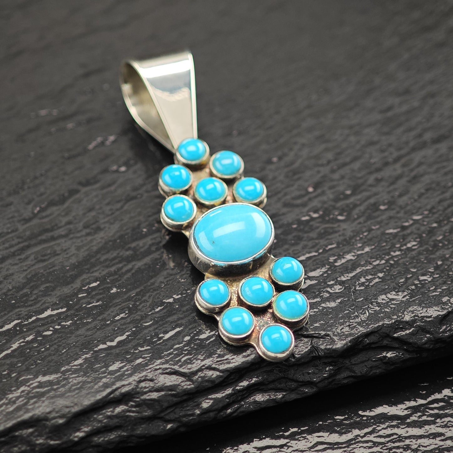 Vintage DTR China, Turquoise Pendant Sterling Silver