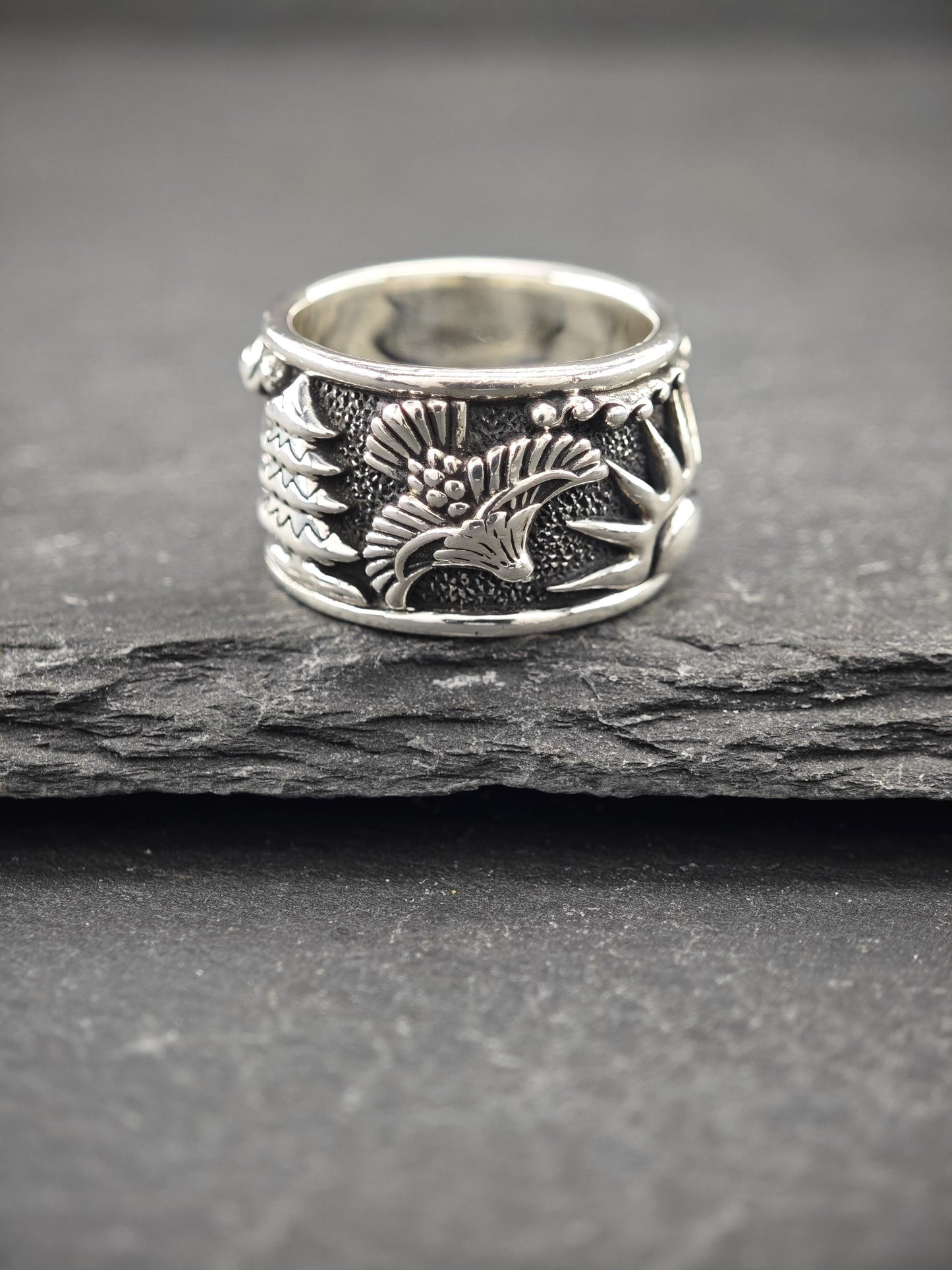 Jai Landscape Ring Sterling Silver Sz 6 R5732