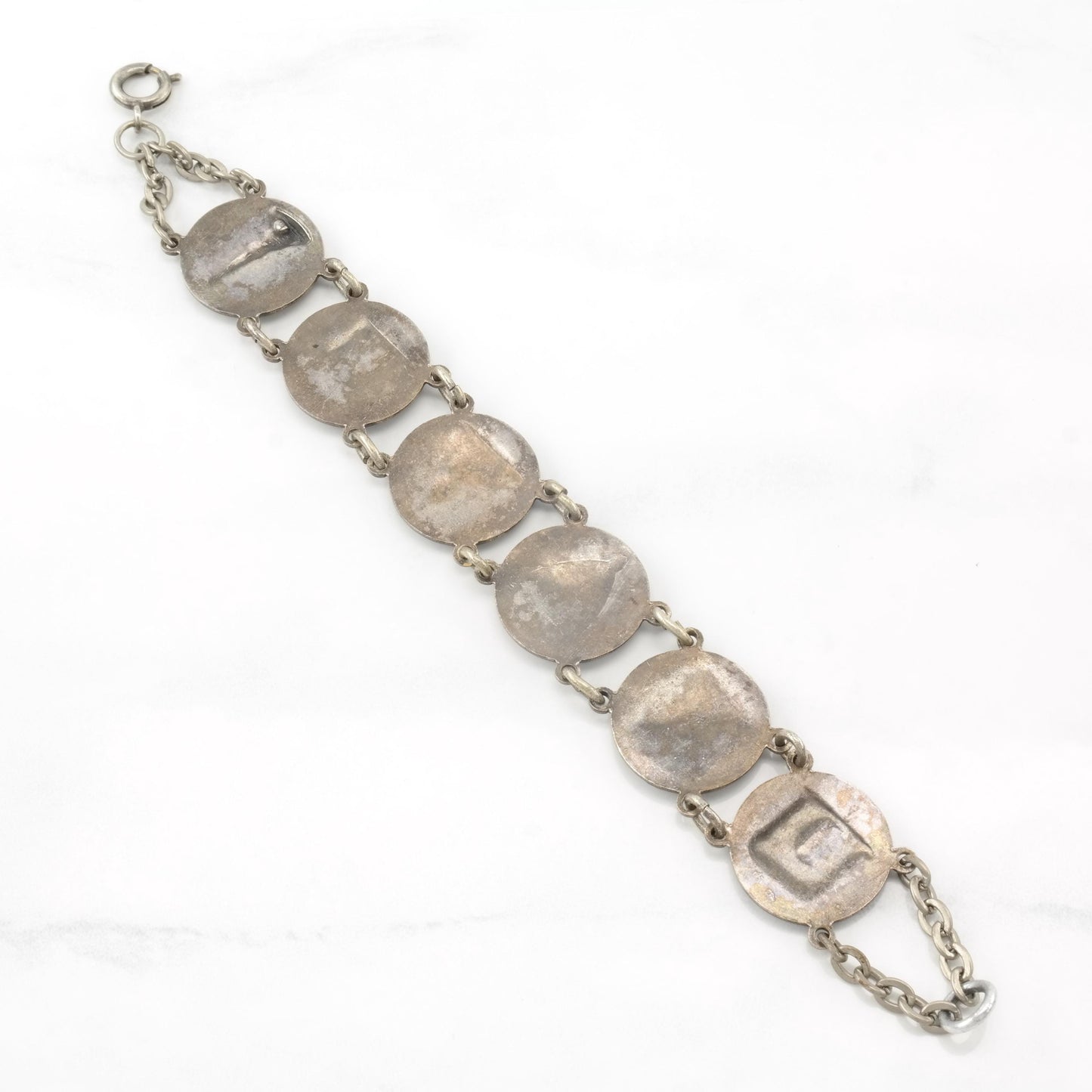 Metal Paris Tourist Link Bracelet French Silverplate
