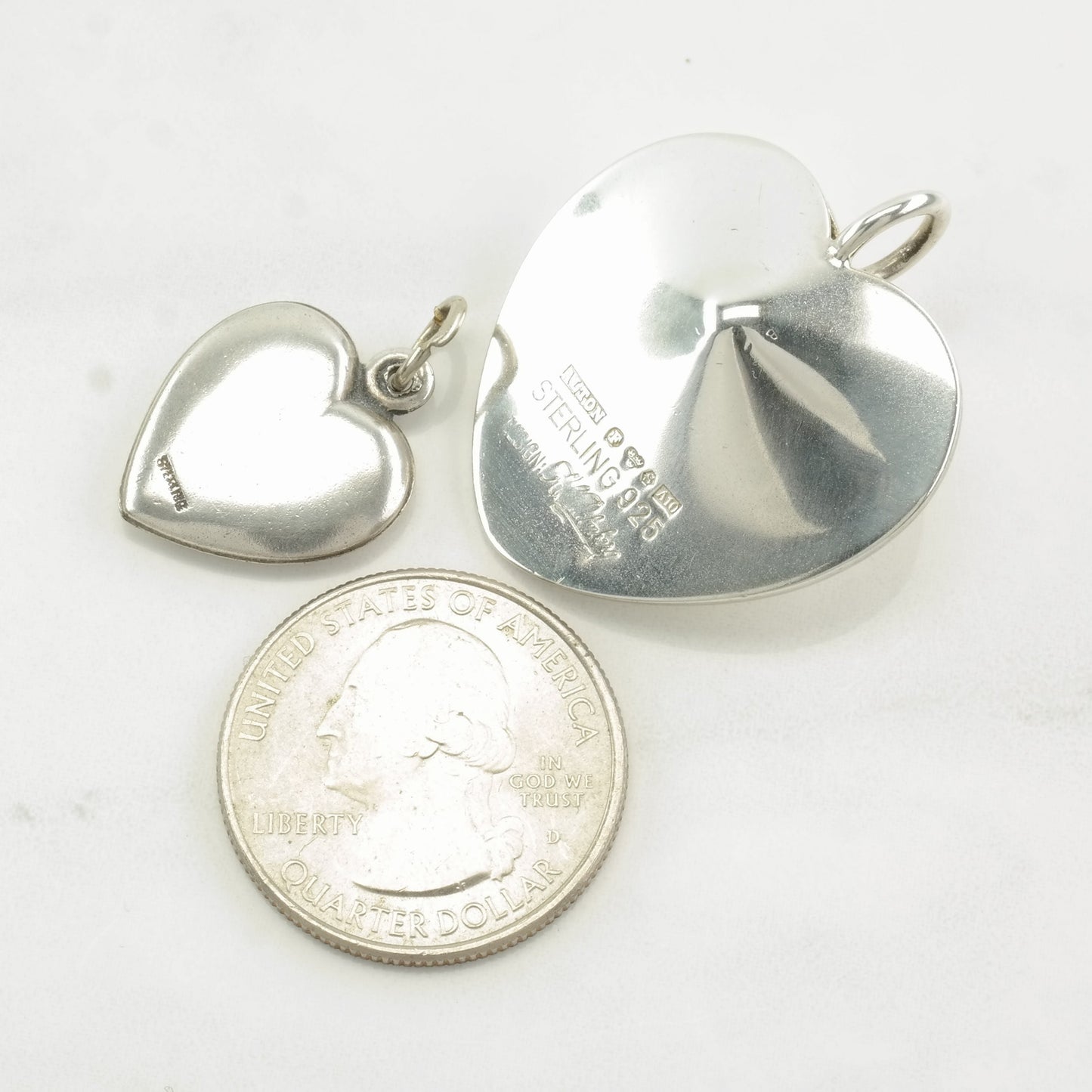 Choice of Vintage Heart Sterling Silver Pendant P2235A
