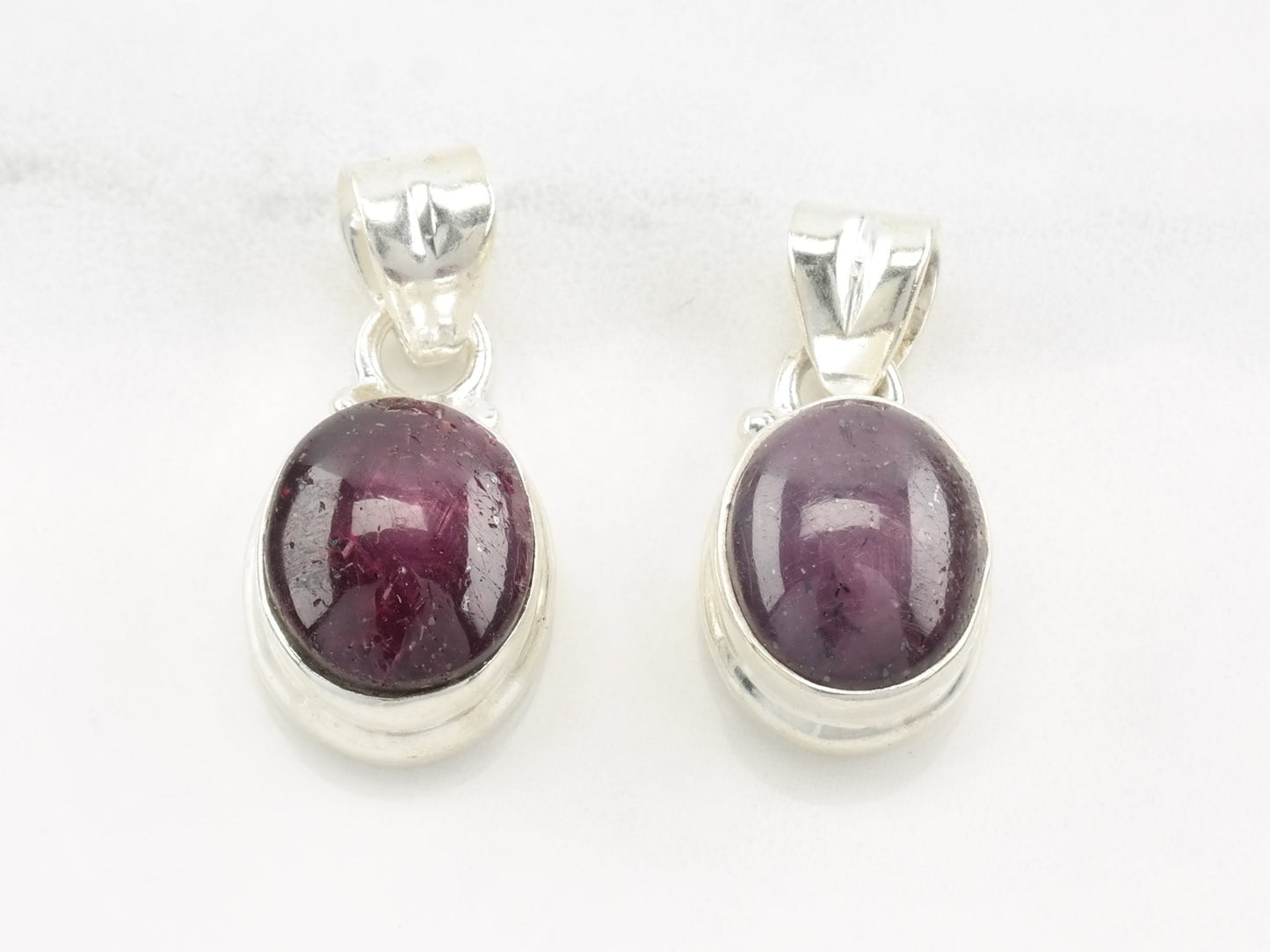 Choice of Vintage Modernist Star Ruby Sterling Silver Pendant