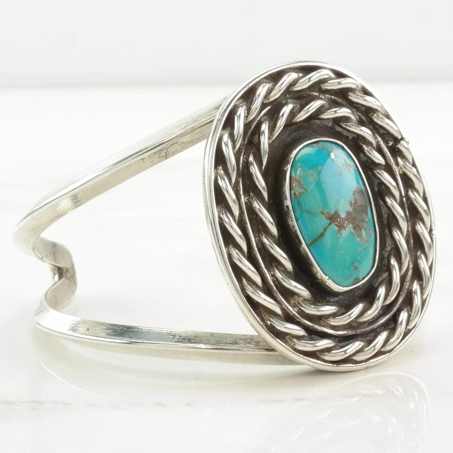 Southwest Sterling Silver Cuff Bracelet Turquoise
