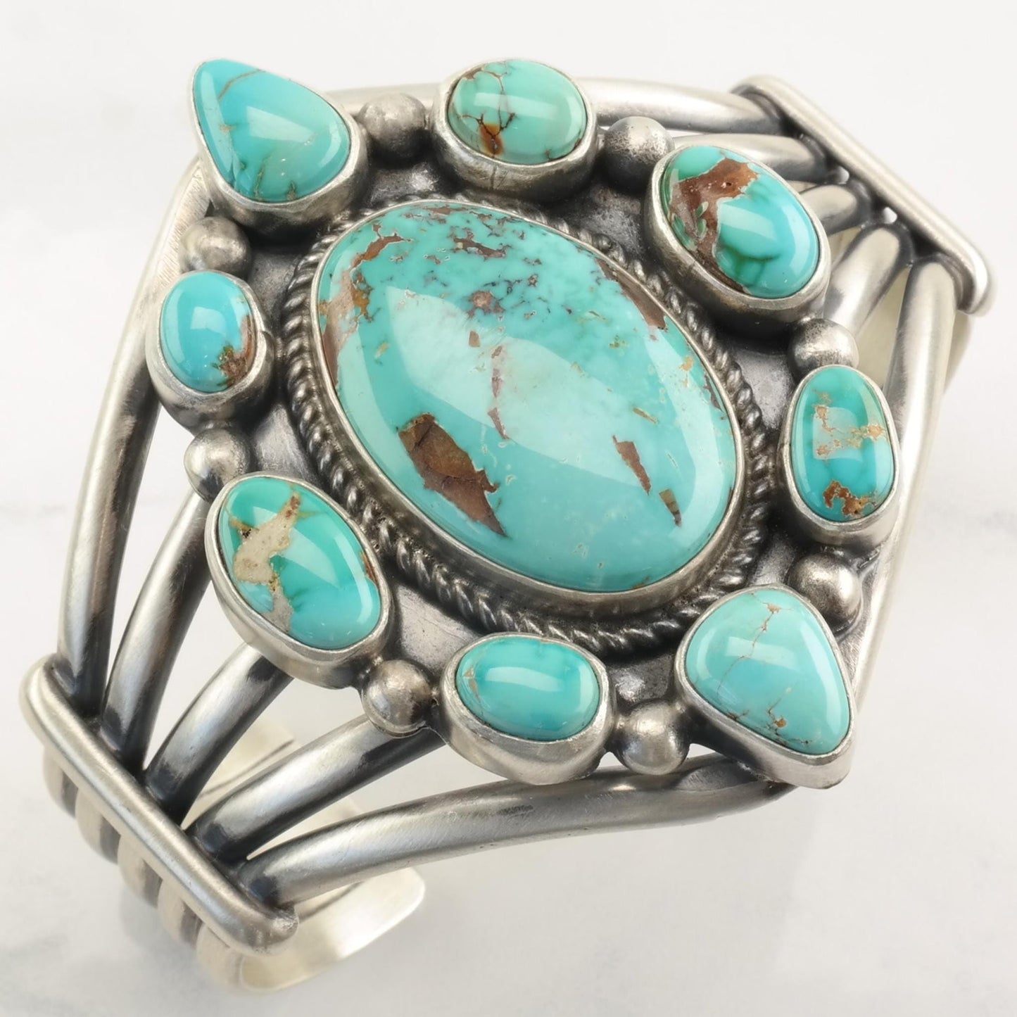Royston Turquoise Sterling Silver Cuff Bracelet Native American