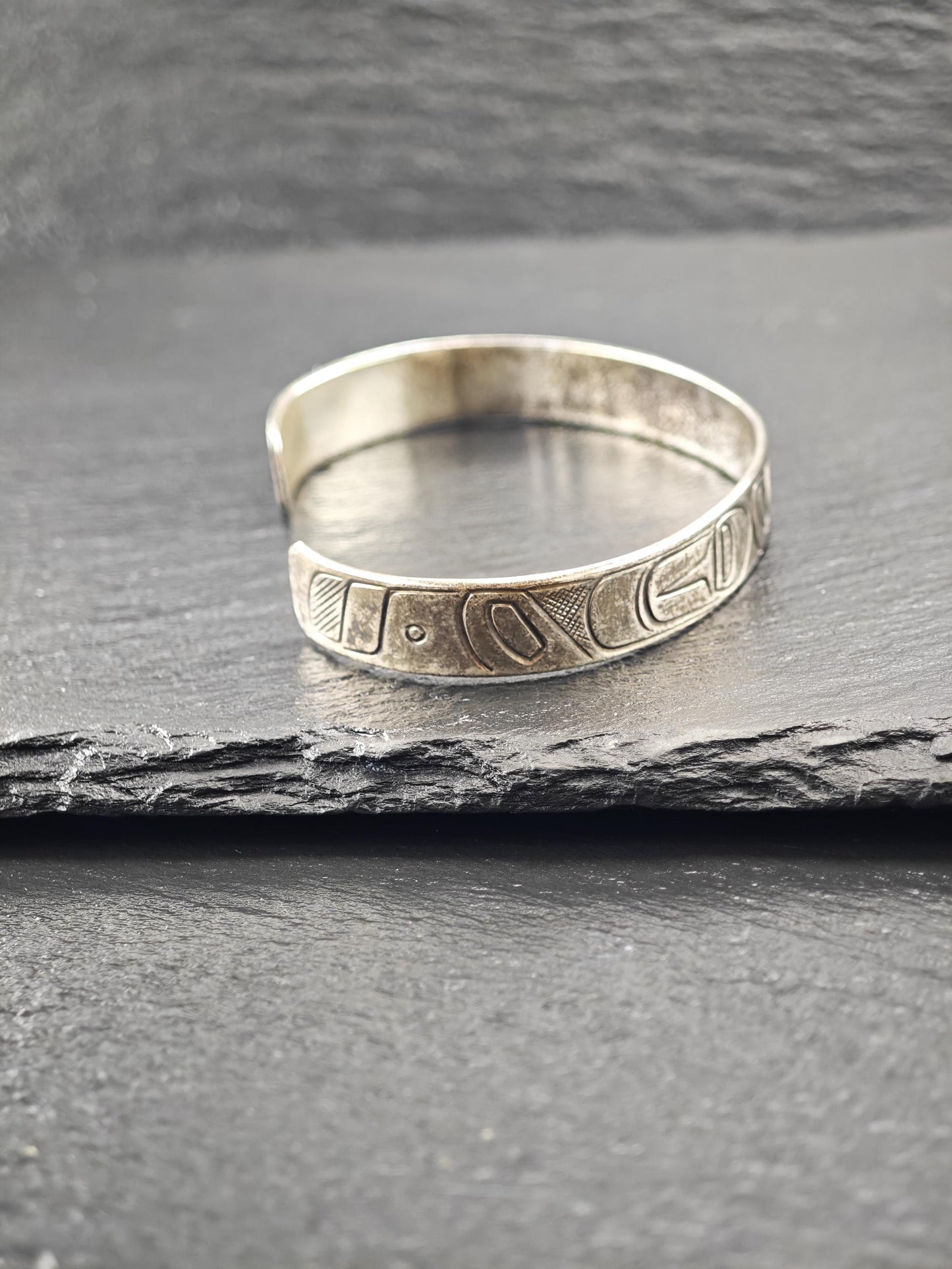 Vintage PNW Cuff Bracelet Sterling Silver