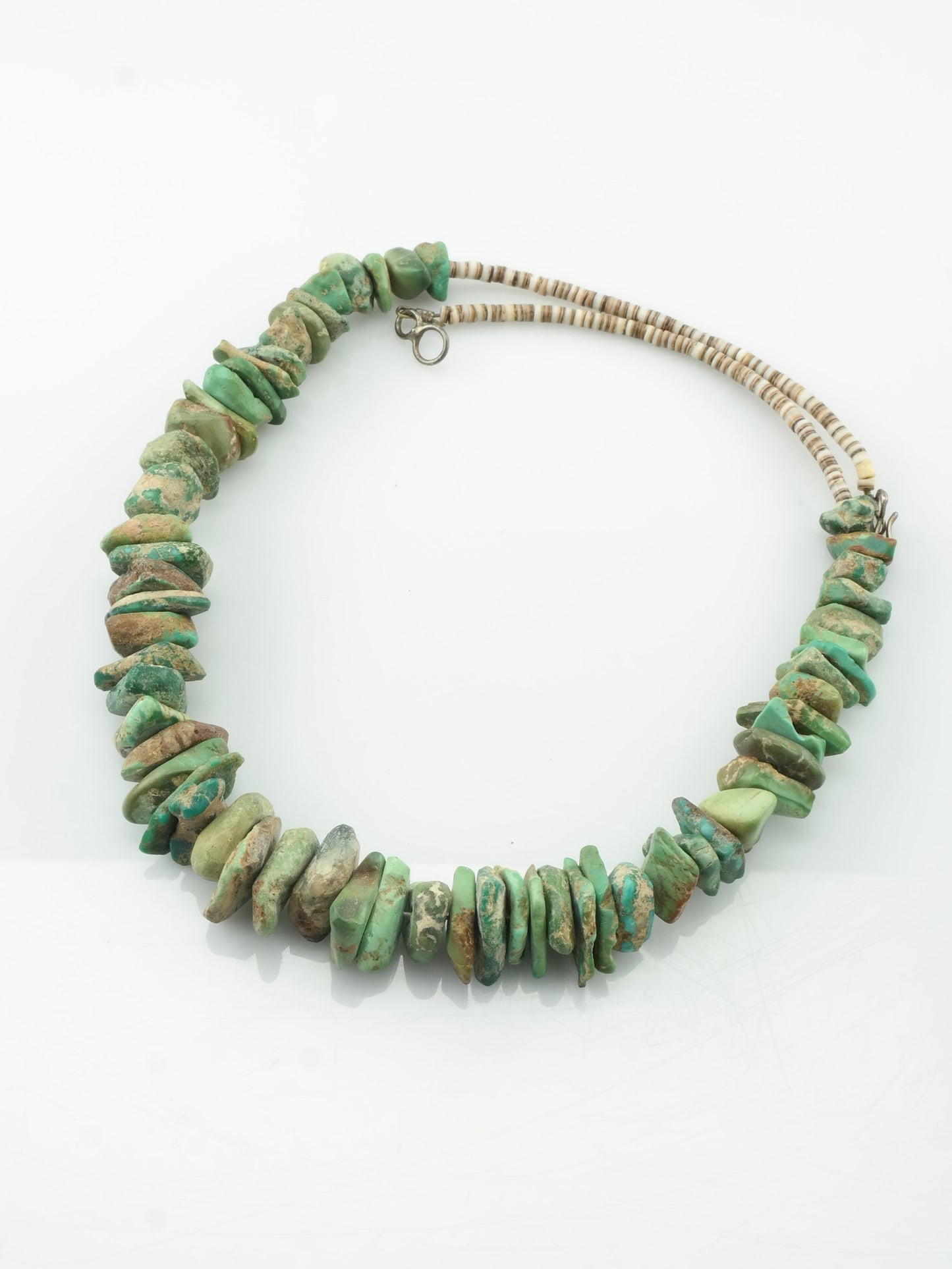 Native American Green Turquoise Heishi Necklace