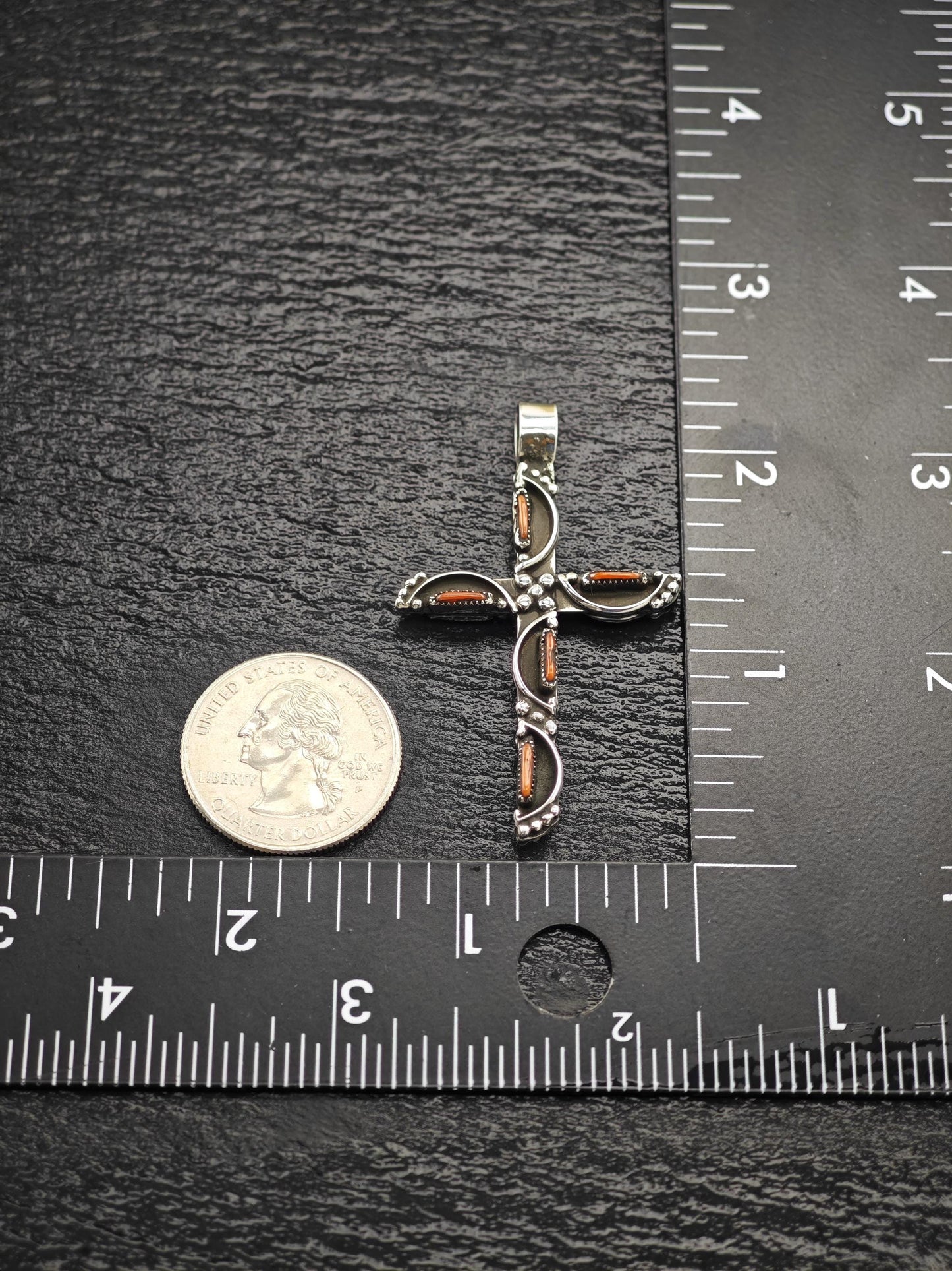 Zuni, Native, Reversible Cross Pendant Sterling Silver P2716