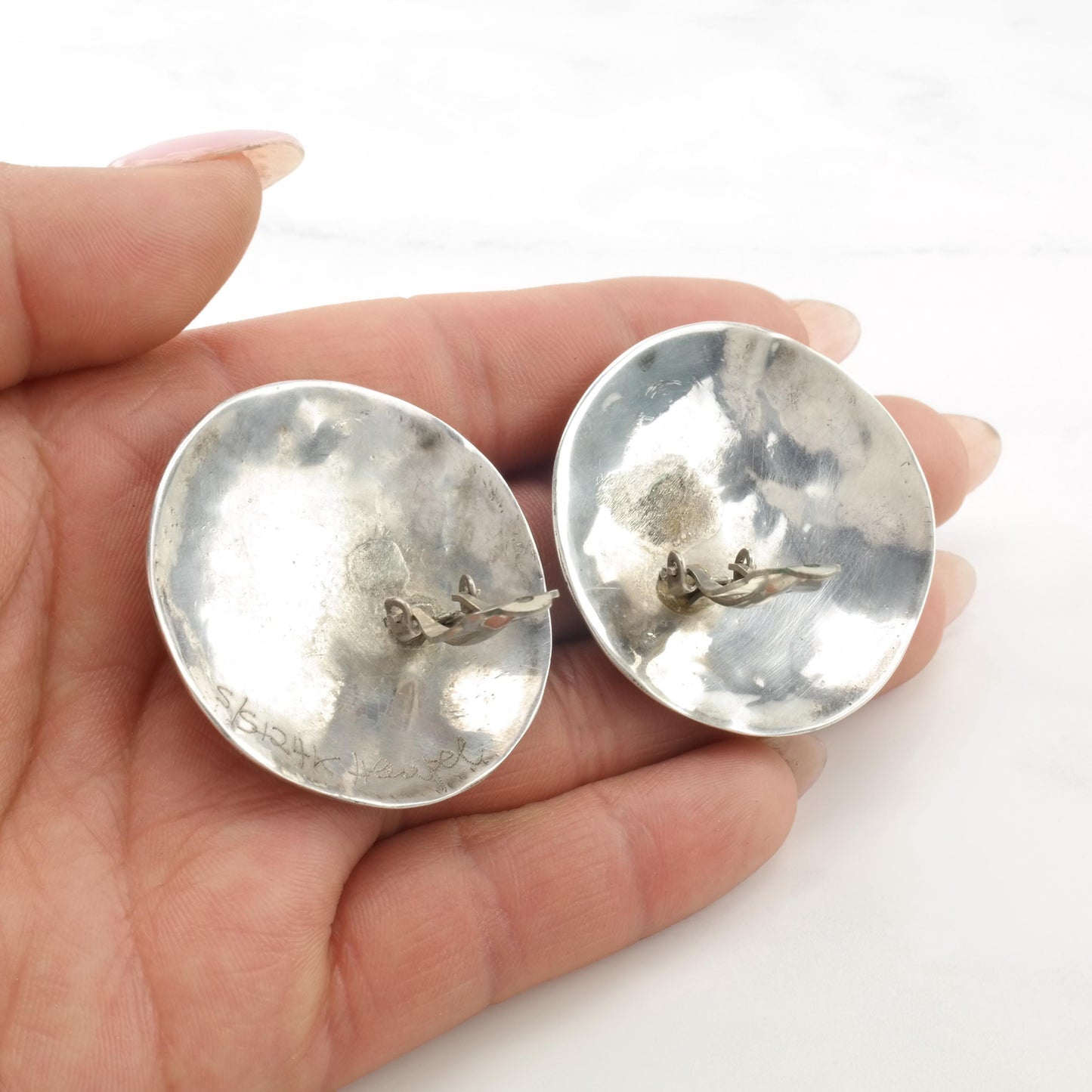 Vintage Studio Sterling Silver Clip On Earrings