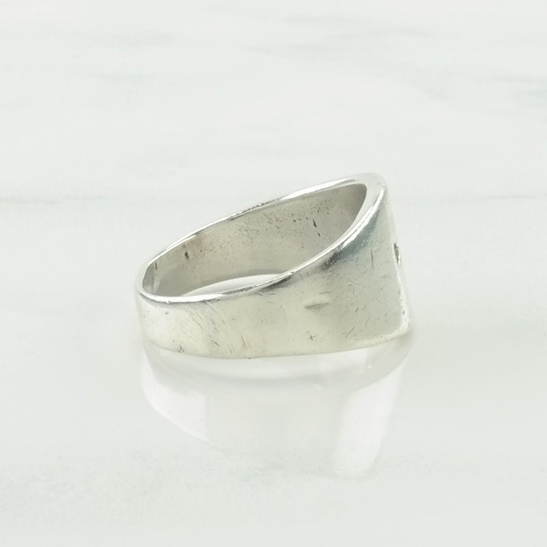 Vintage Sterling Silver Ring Cross Cutout Size 7 3/4