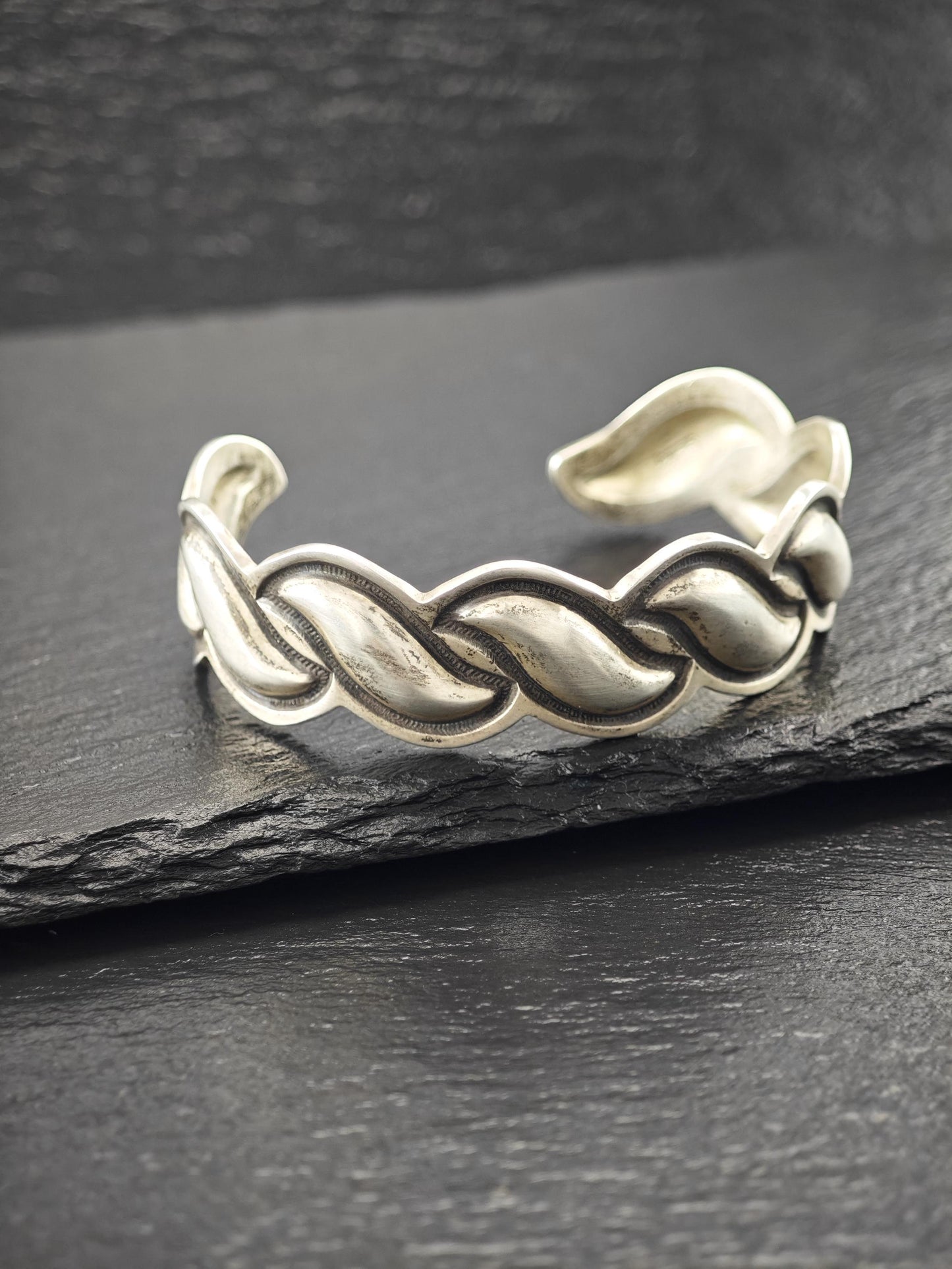 Vintage Native American Cuff Bracelet Sterling Silver